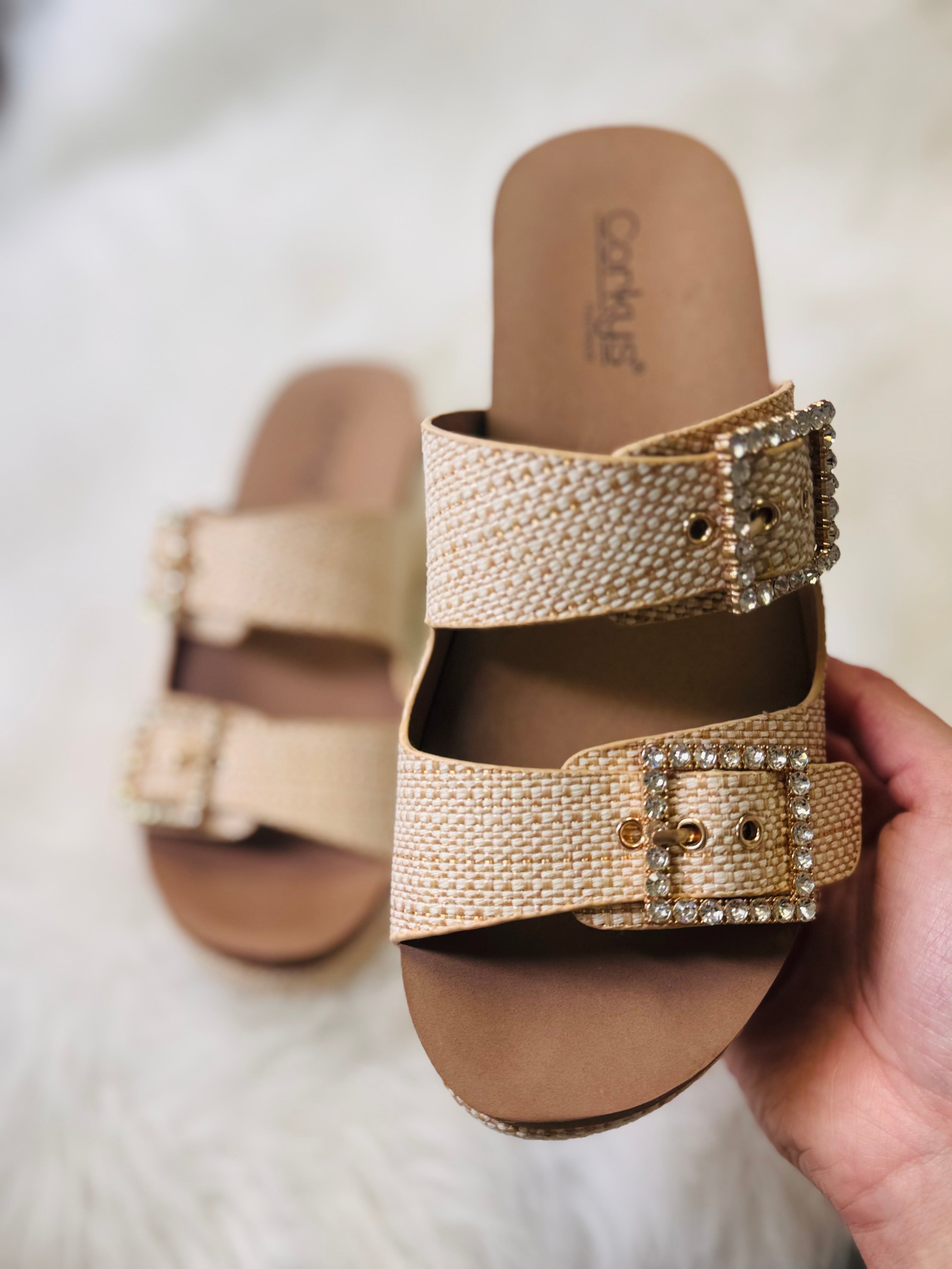 Corky’s Main Squeeze Raffia Wedge