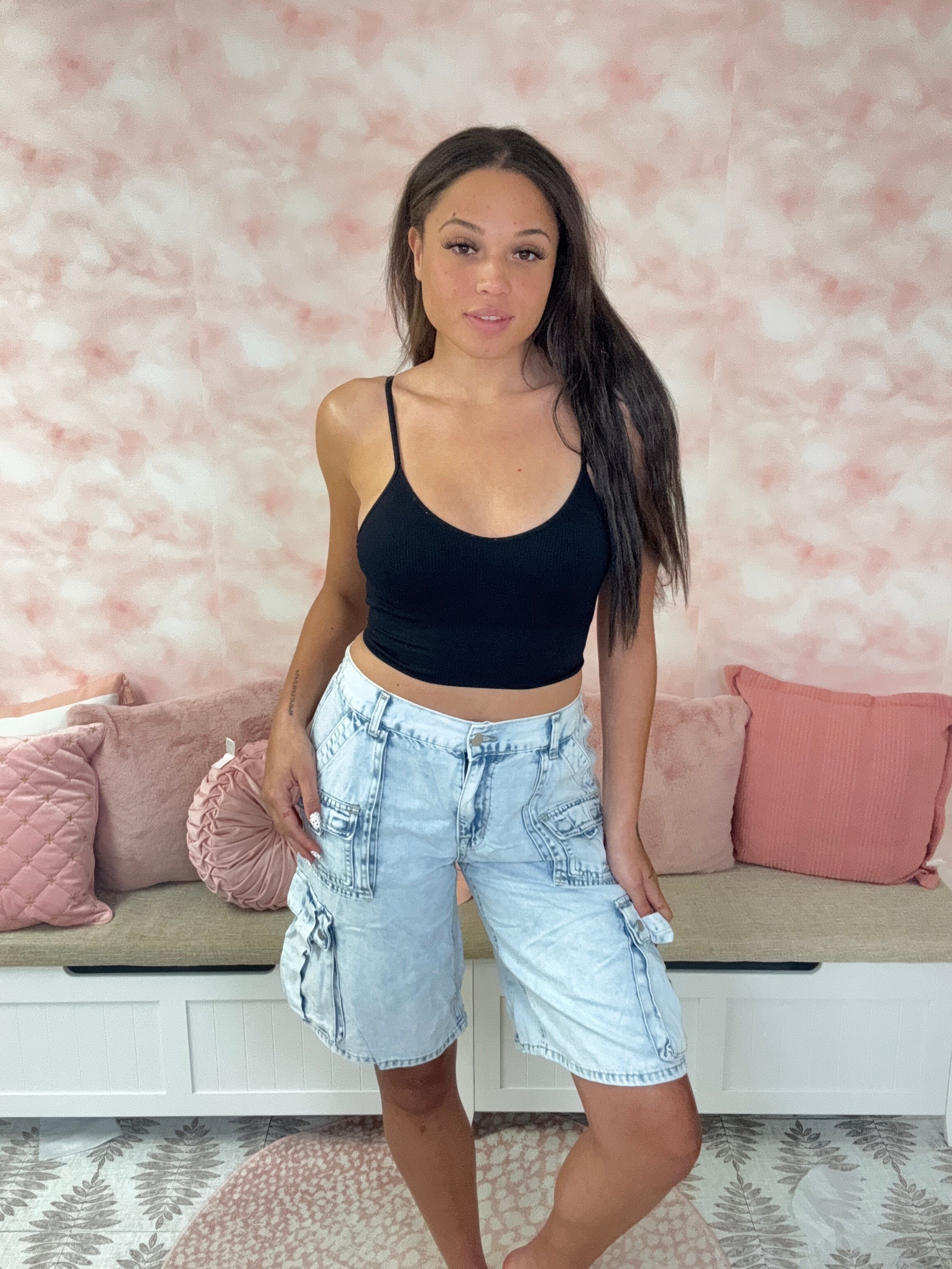 Oli & Hali Washed Cargo Bermuda Shorts