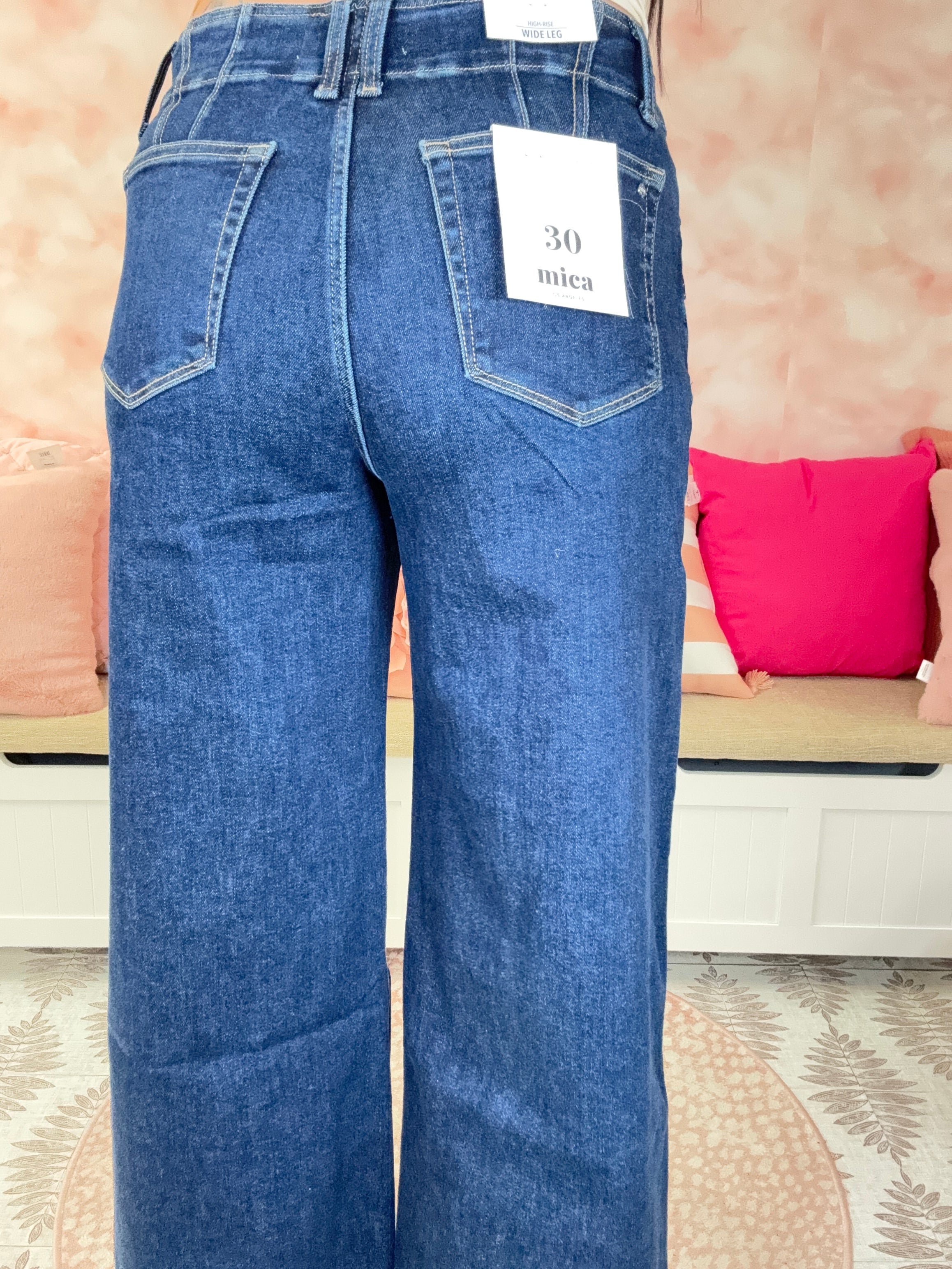Mica Denim High Rise Wide Leg Denim
