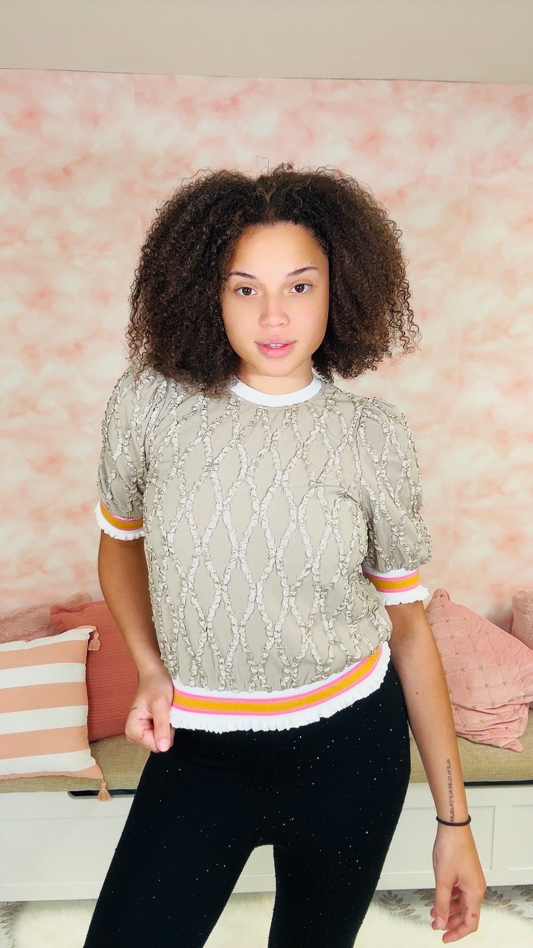 Voy Diamond Textured Top