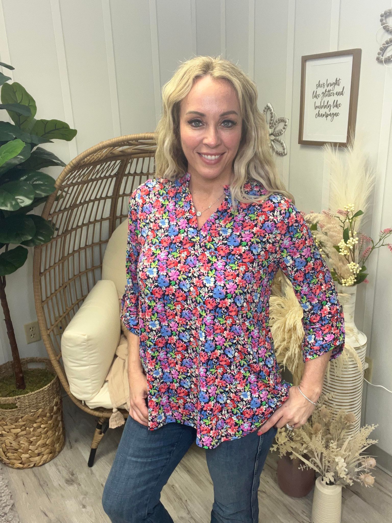 Dear Scarlett Watch Me Bloom Top
