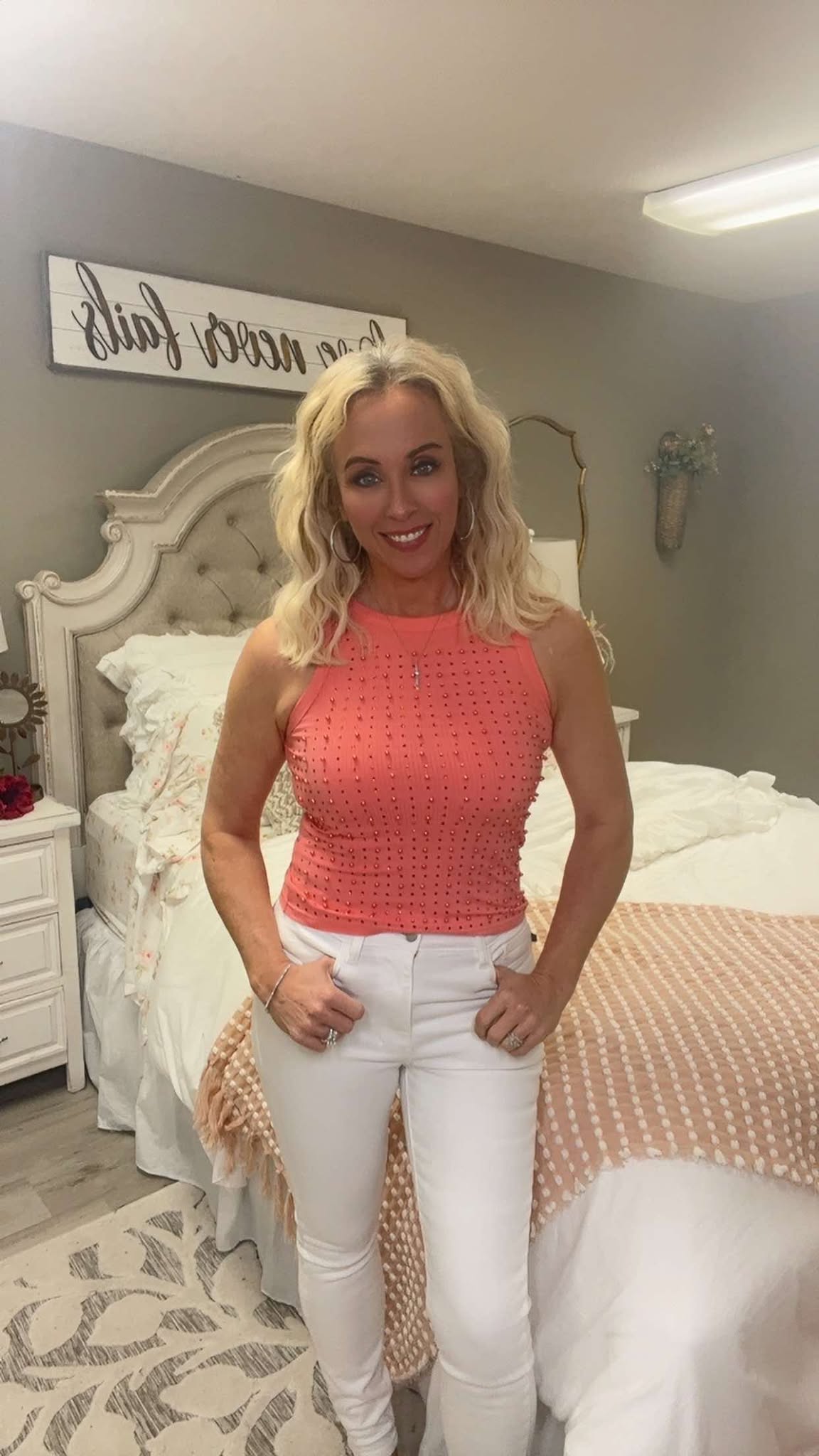 Judy Blue HW White Jeans