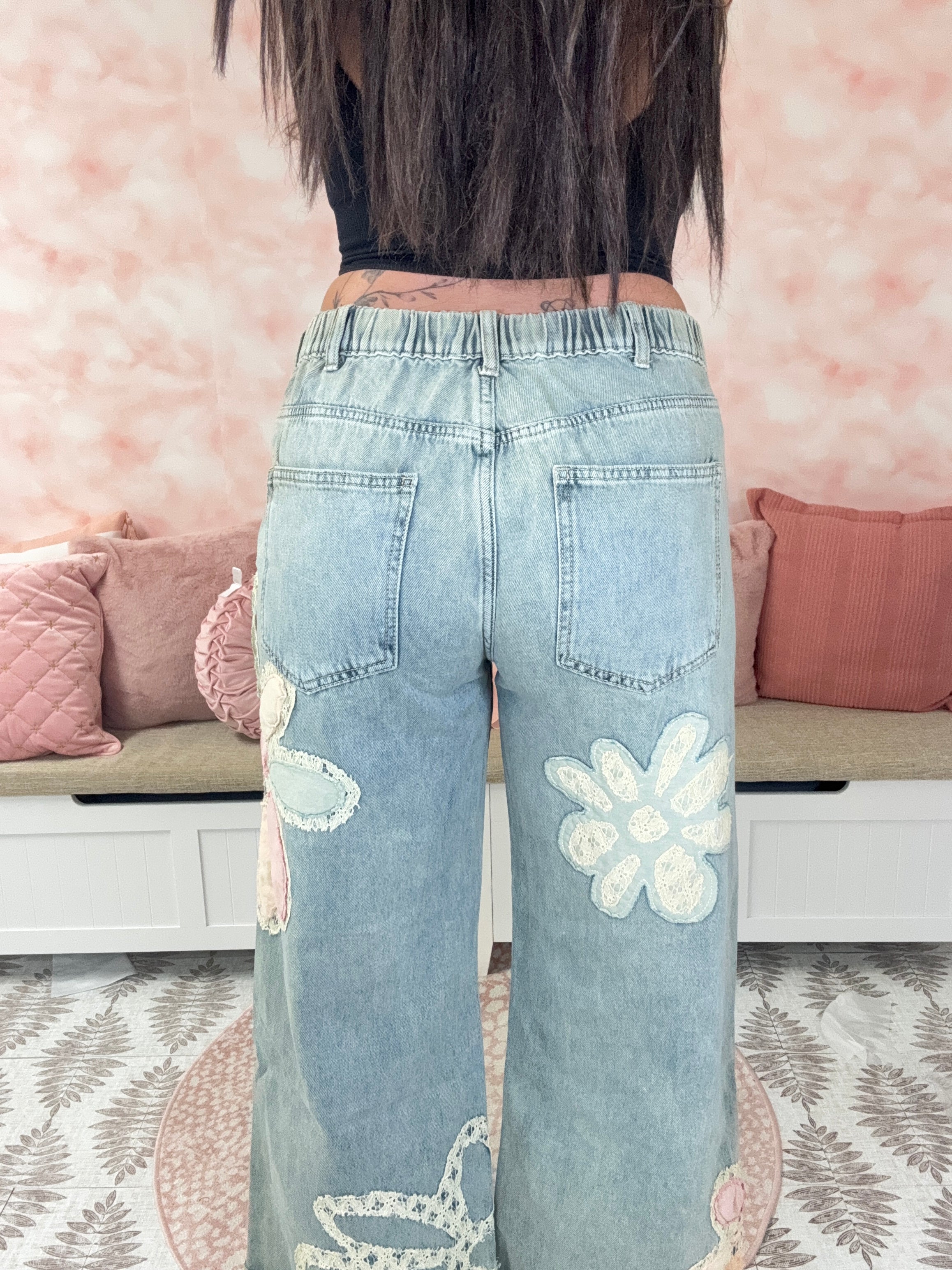 Oli & Hali Washed Flower Patch Denim