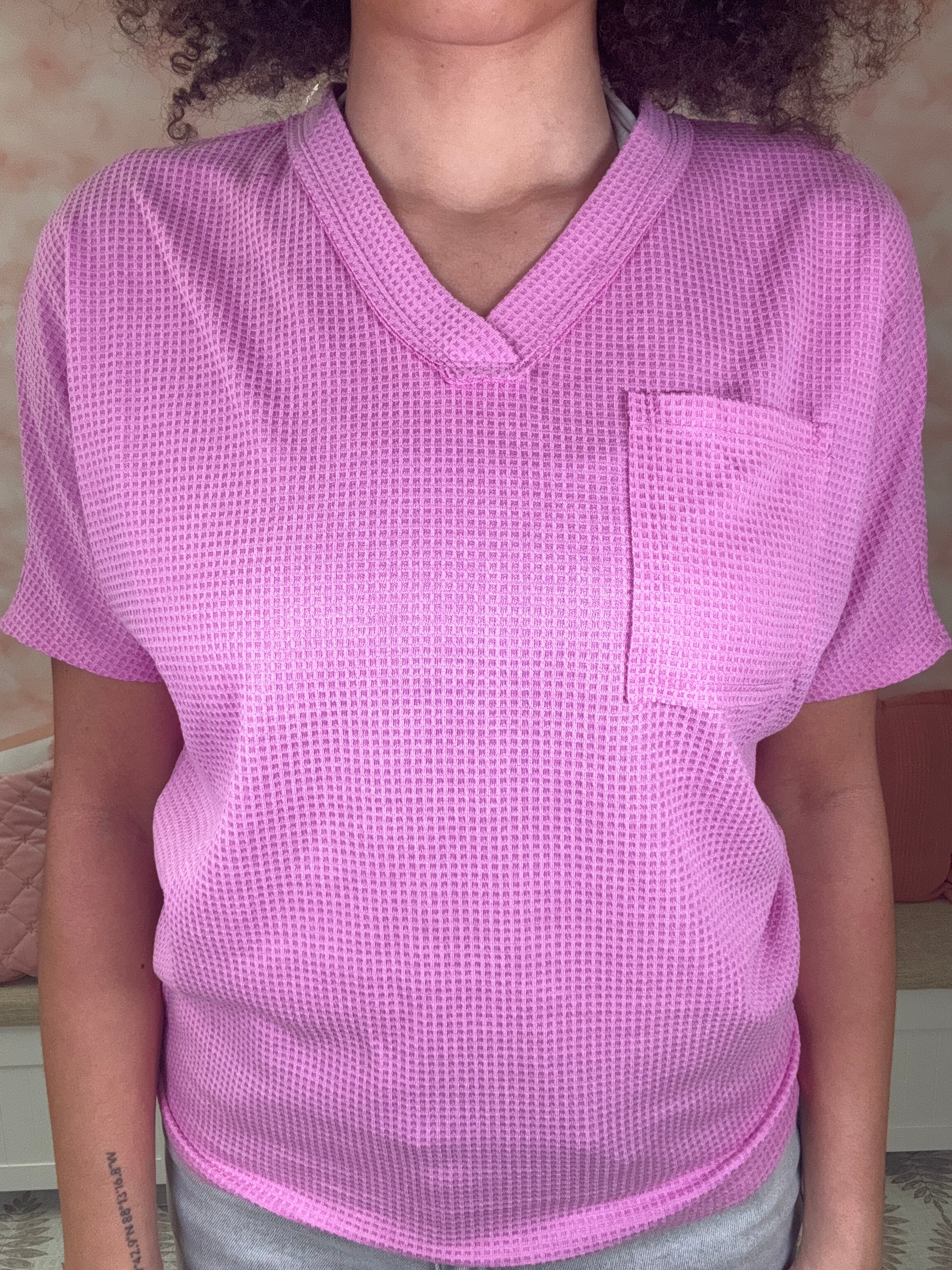 Andree By Unit 2 Toned Waffle Top