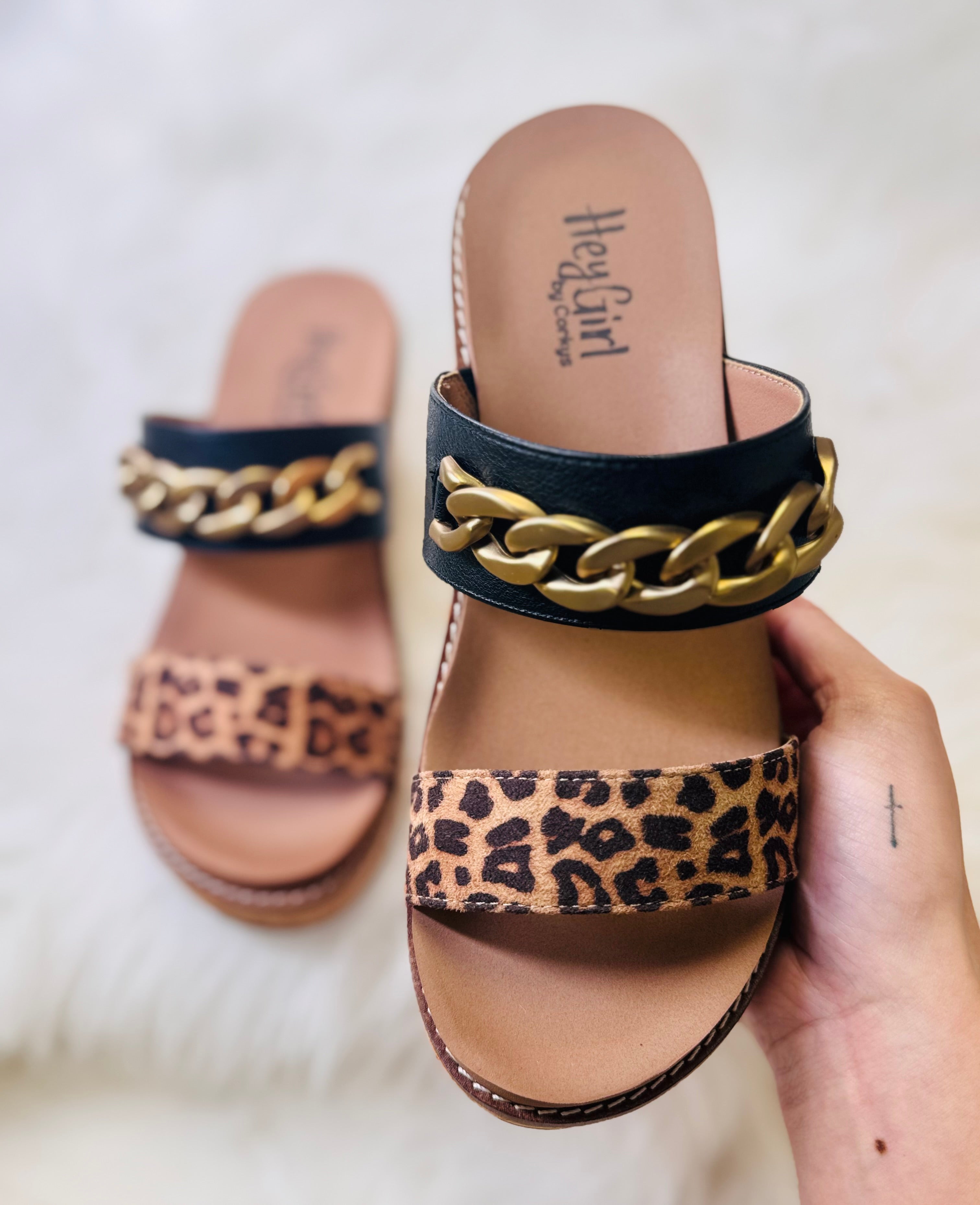 Corky’s Black Leopard Nightcap Wedges