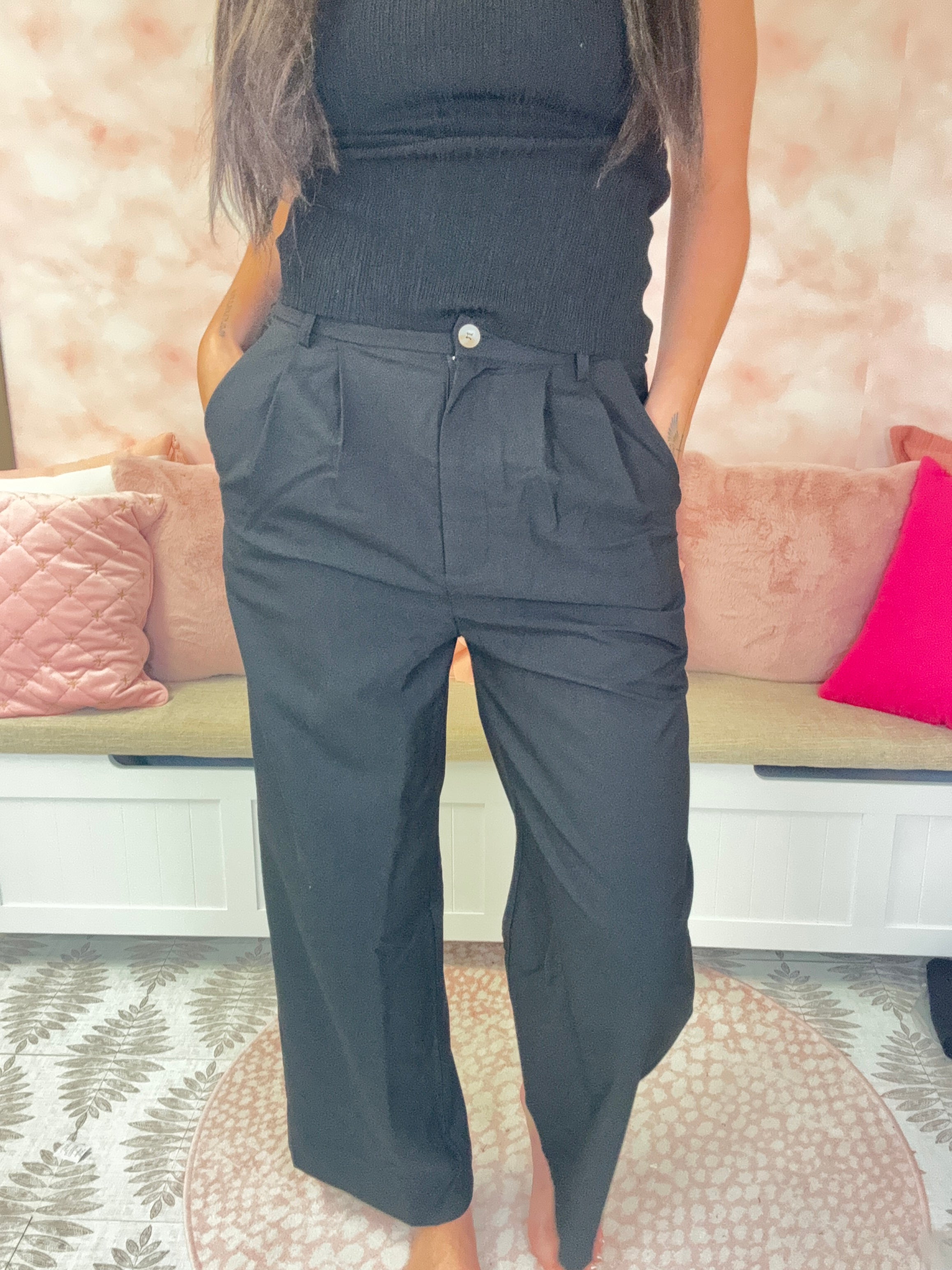 White Birch High Waisted Casual Bottoms