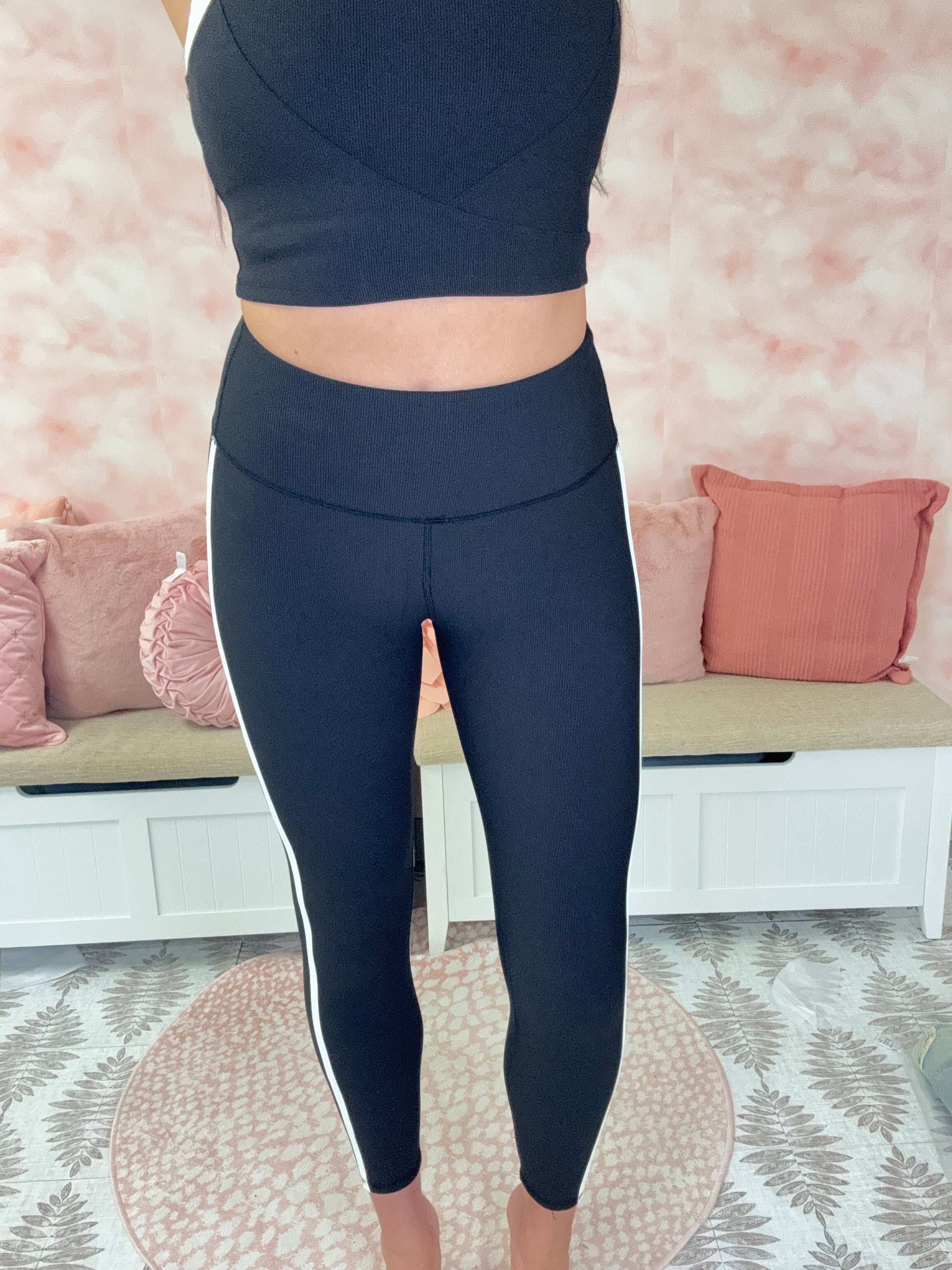 White Birch High Waisted Yoga Pants