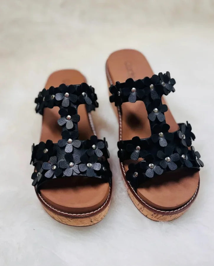 Corky's Black Mic Drop Sandals