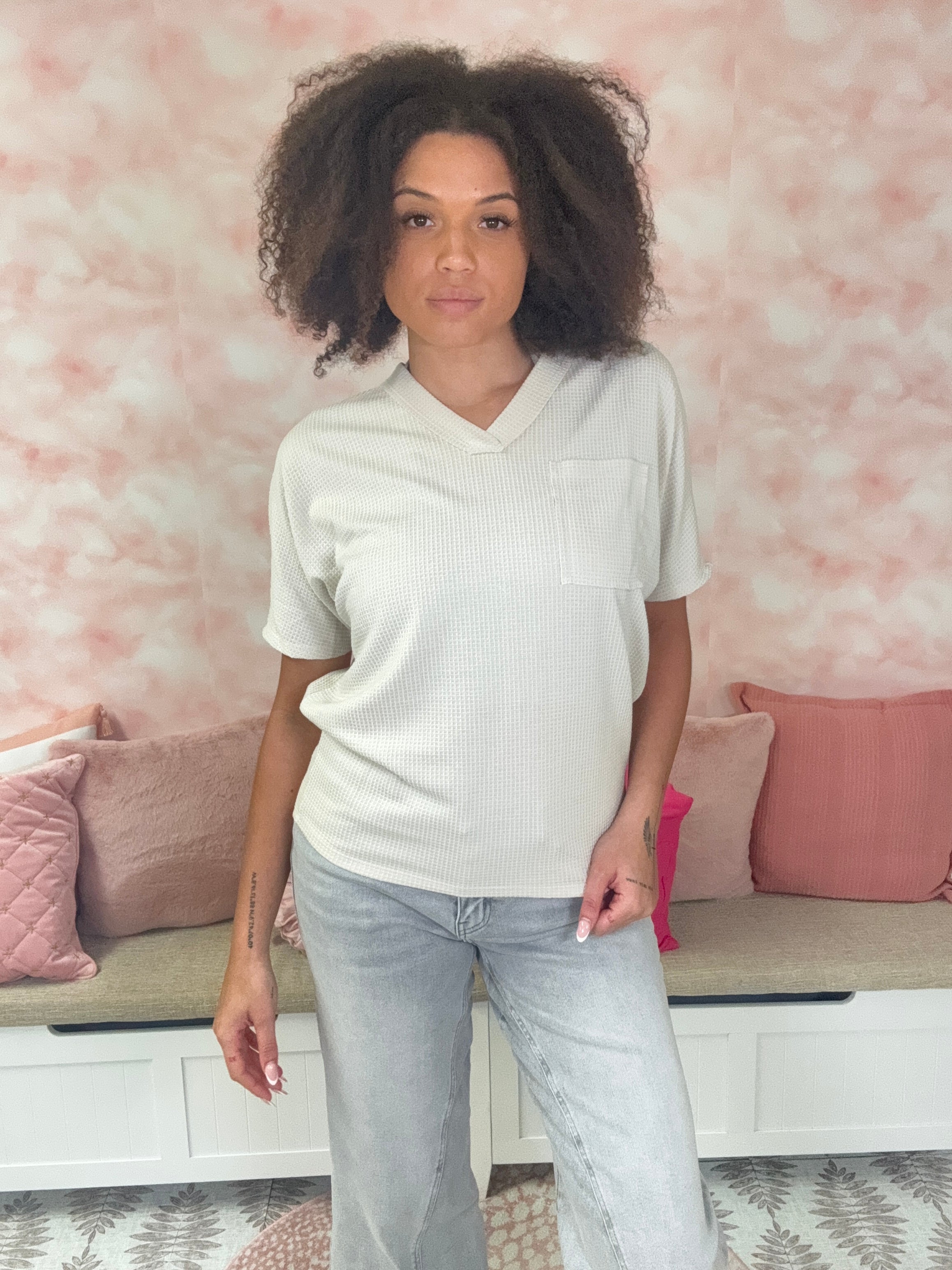 Andree By Unit 2 Toned Waffle Top
