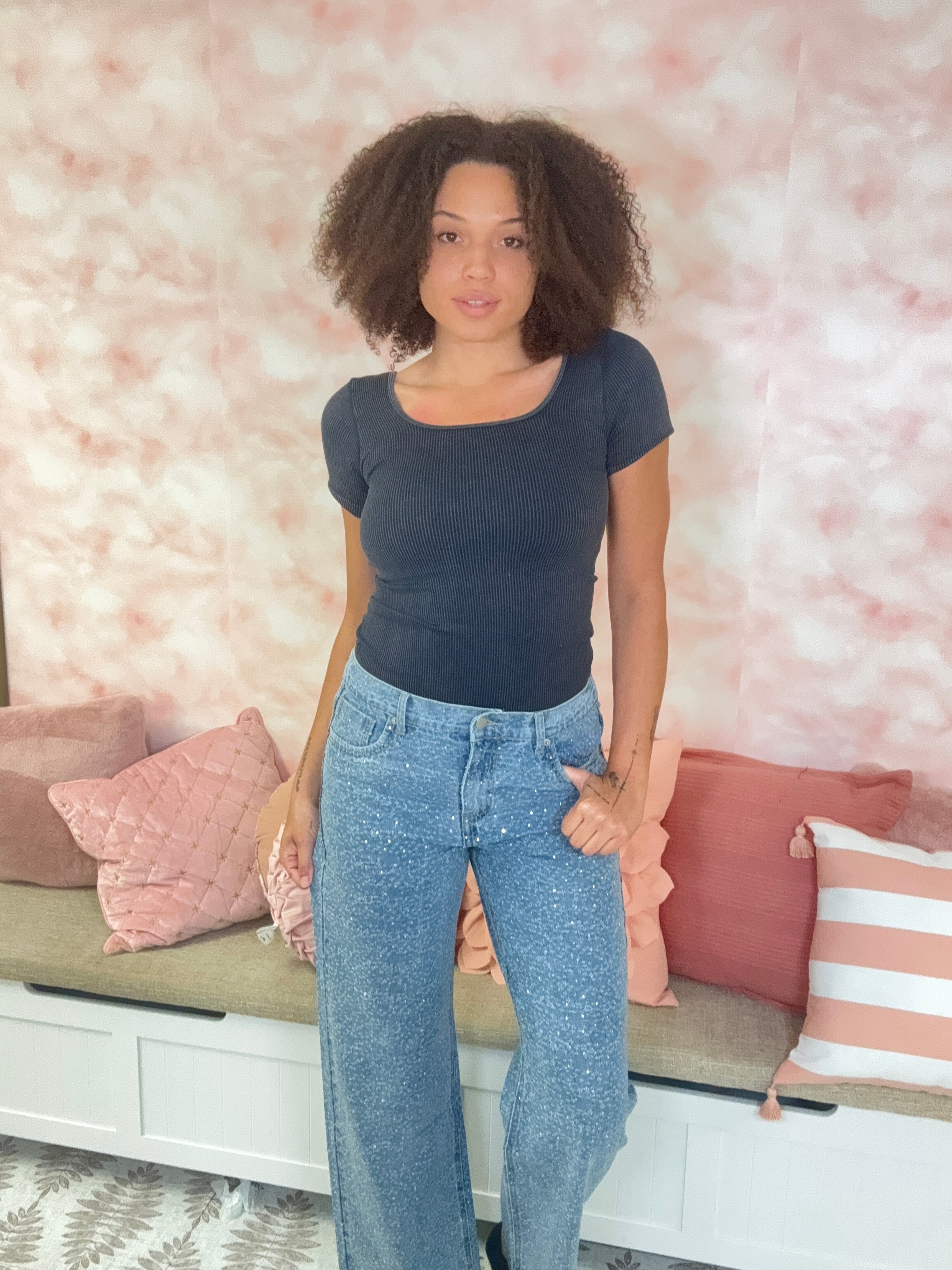 Oli & Hali Rhinestone Embellished Jeans