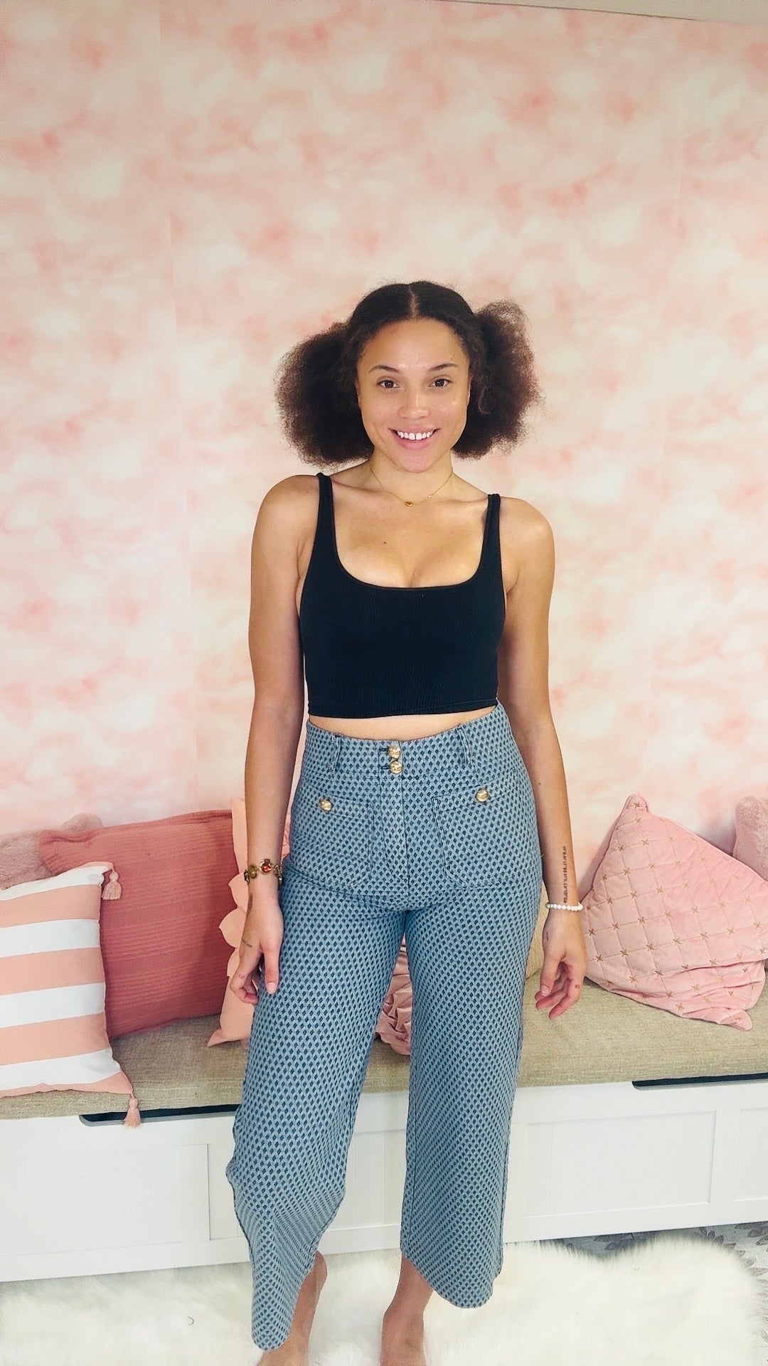Voy Mini Diamond Print Pants