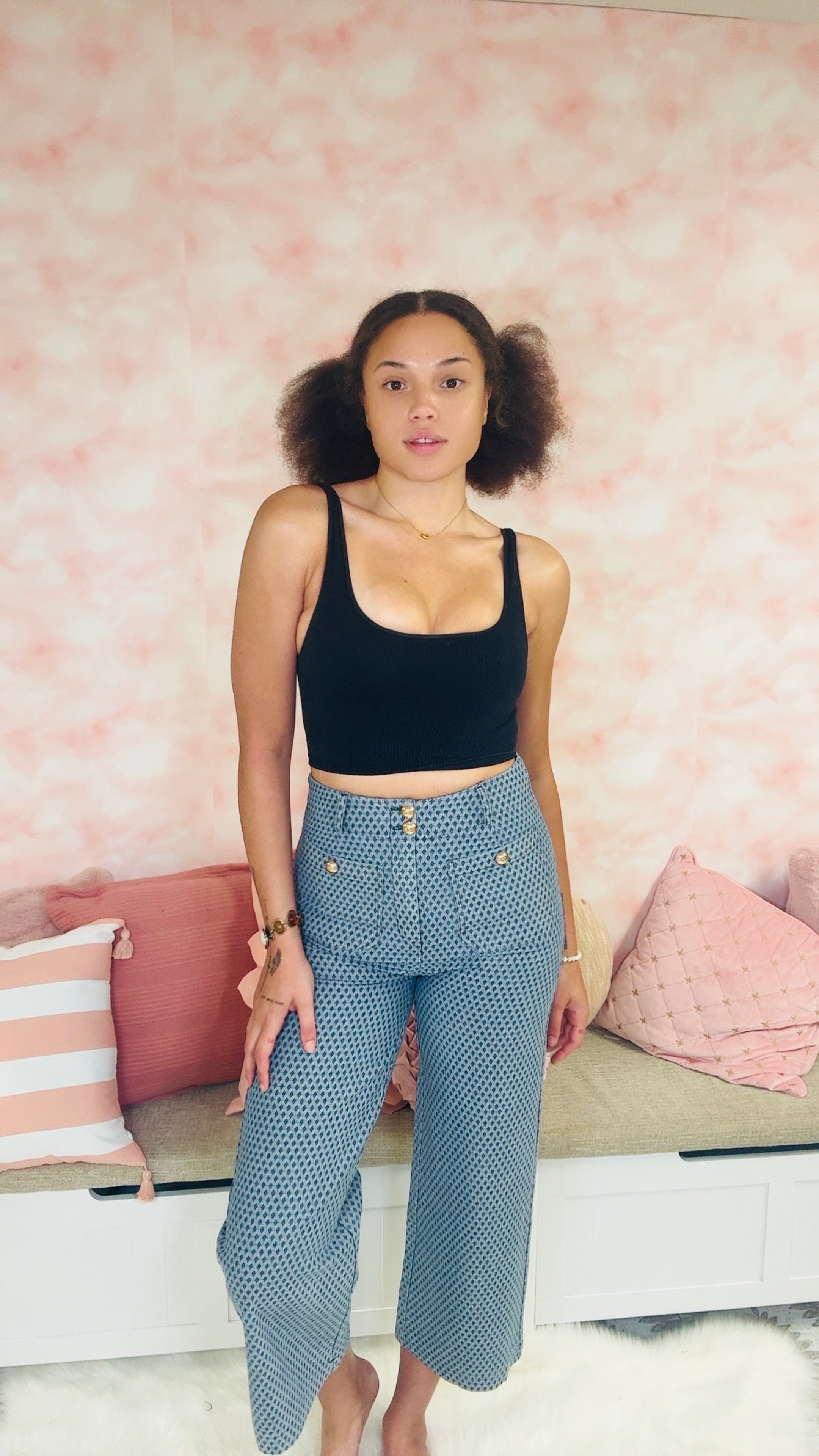 Voy Mini Diamond Print Pants