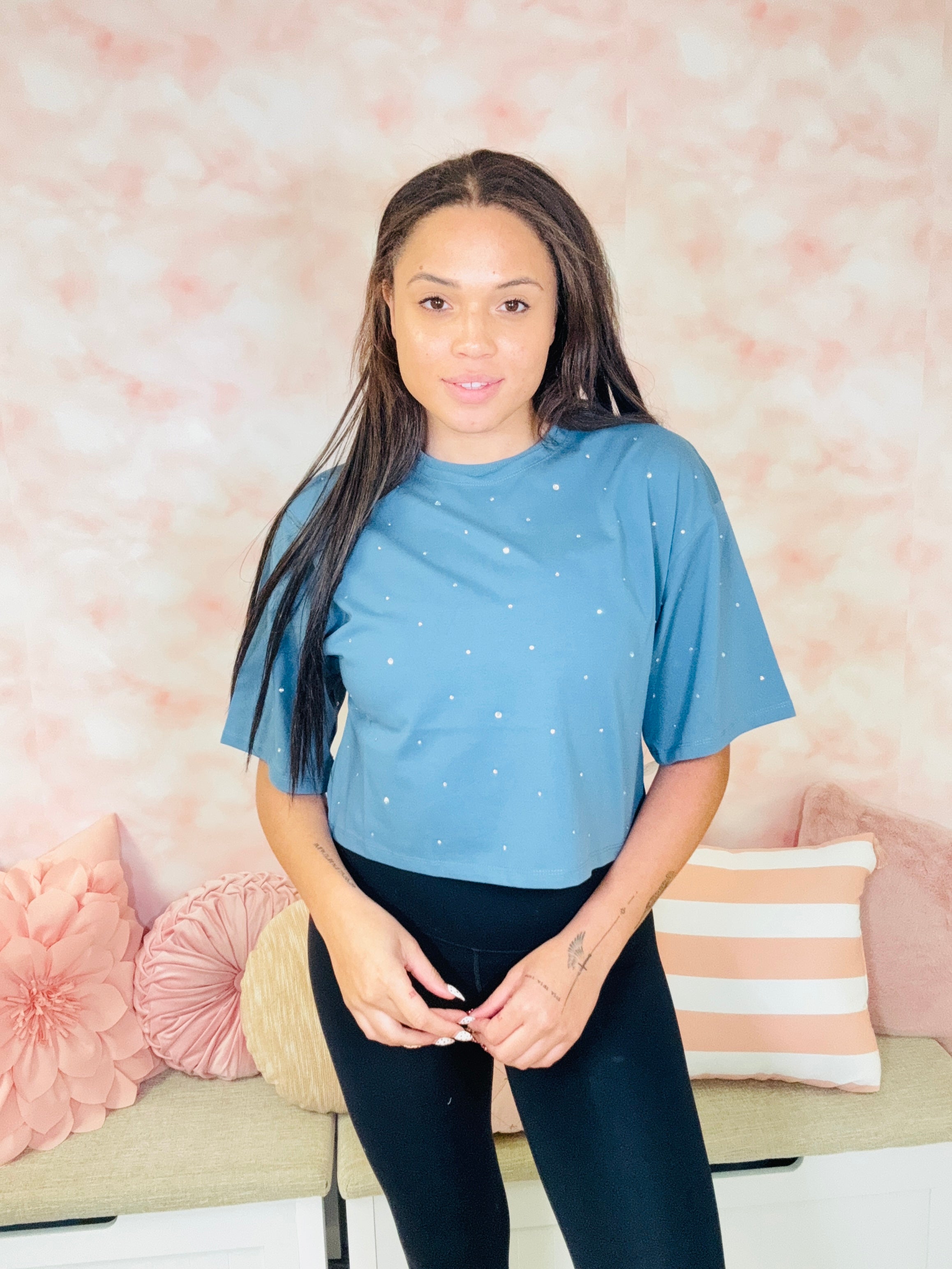 White Birch 3/4 Rhinestone Top