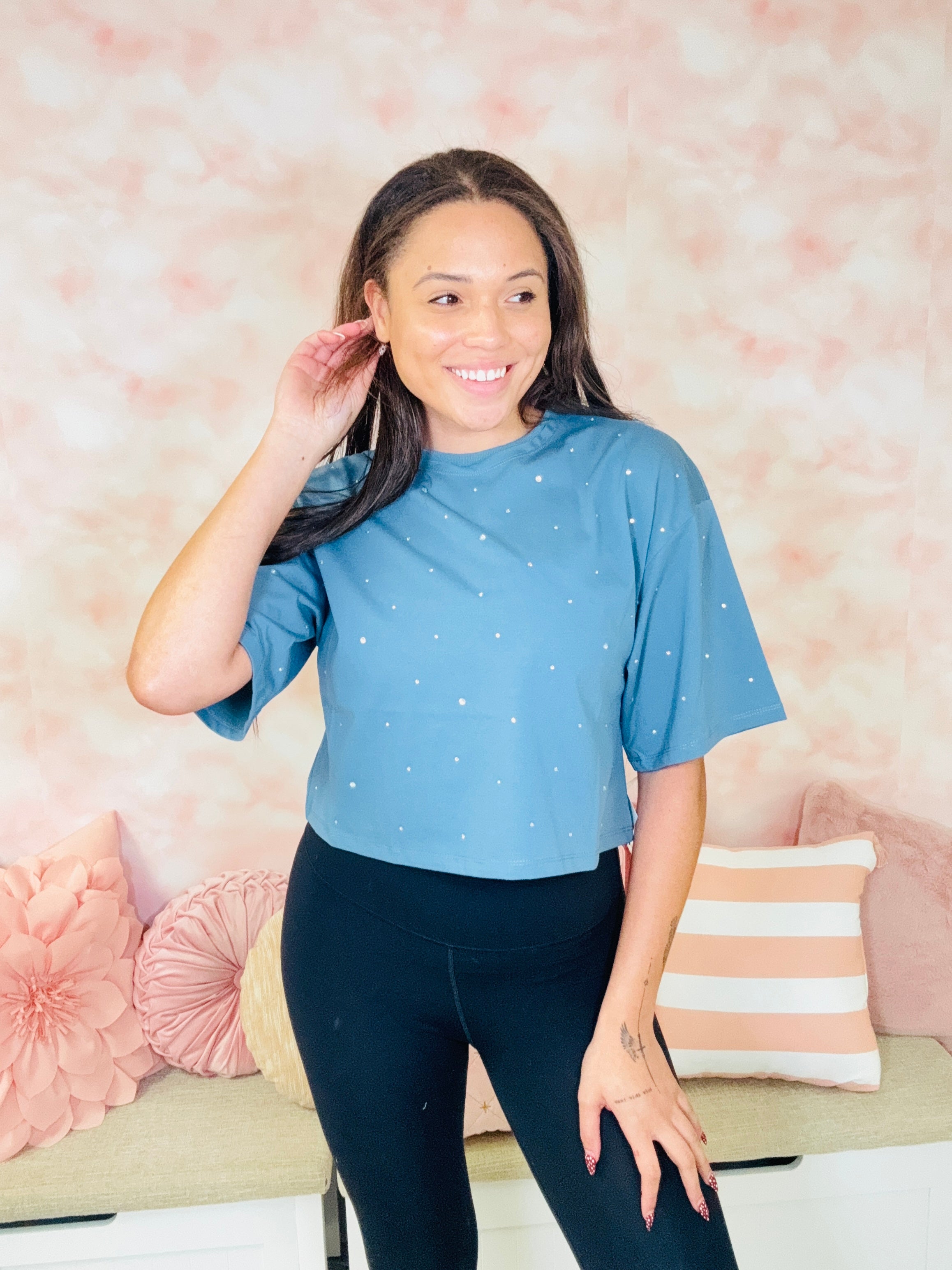 White Birch 3/4 Rhinestone Top