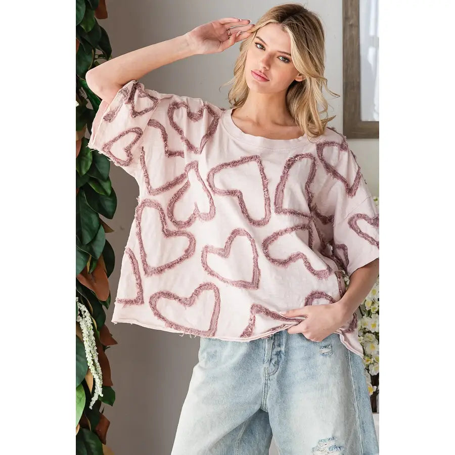 Oli & Hali Patchwork Heart Top