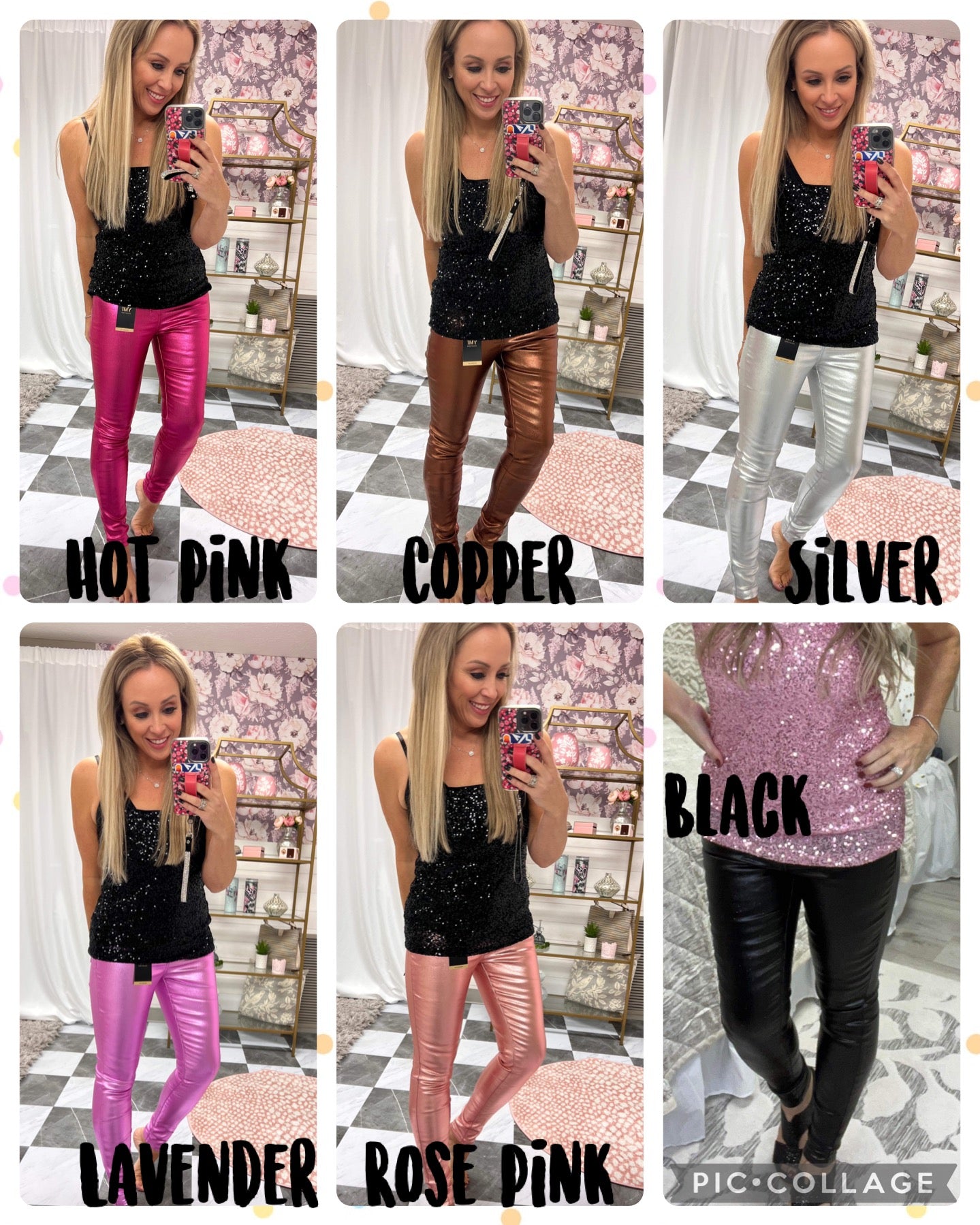 YMI High Rise Metallic Skinny Pants