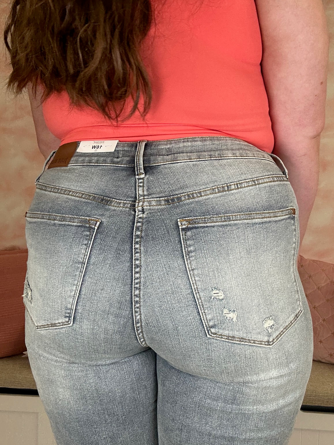 Judy Blue Tummy Control Wide Crop Flare Jean