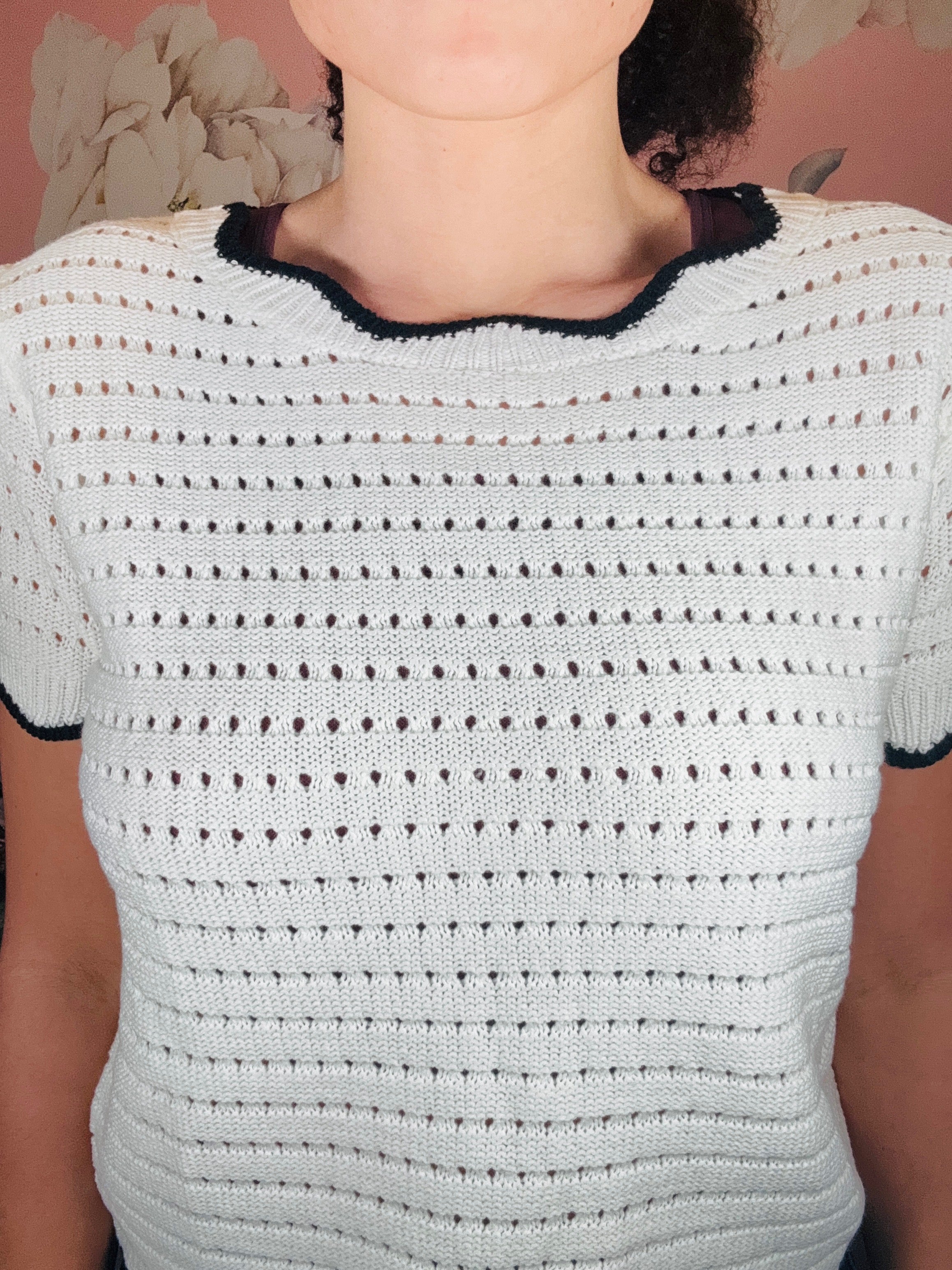 White Birch Short Sleeve Knit Top