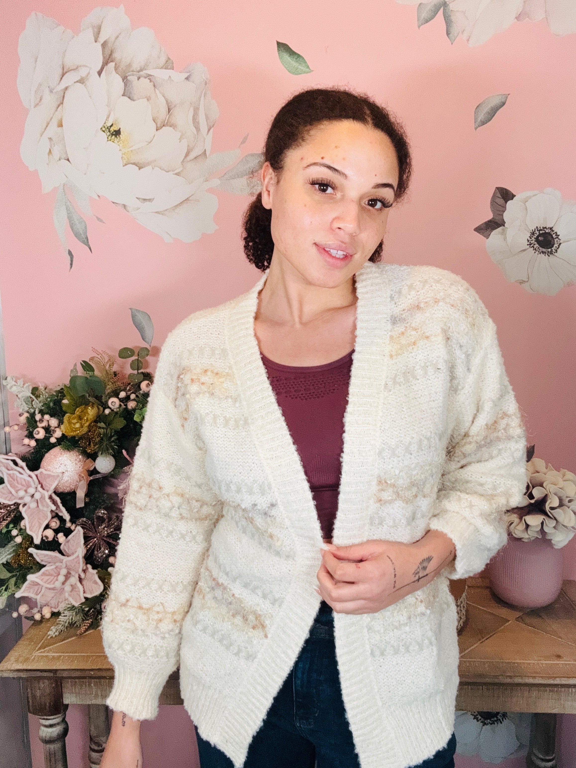White Birch Creamy Cardigan