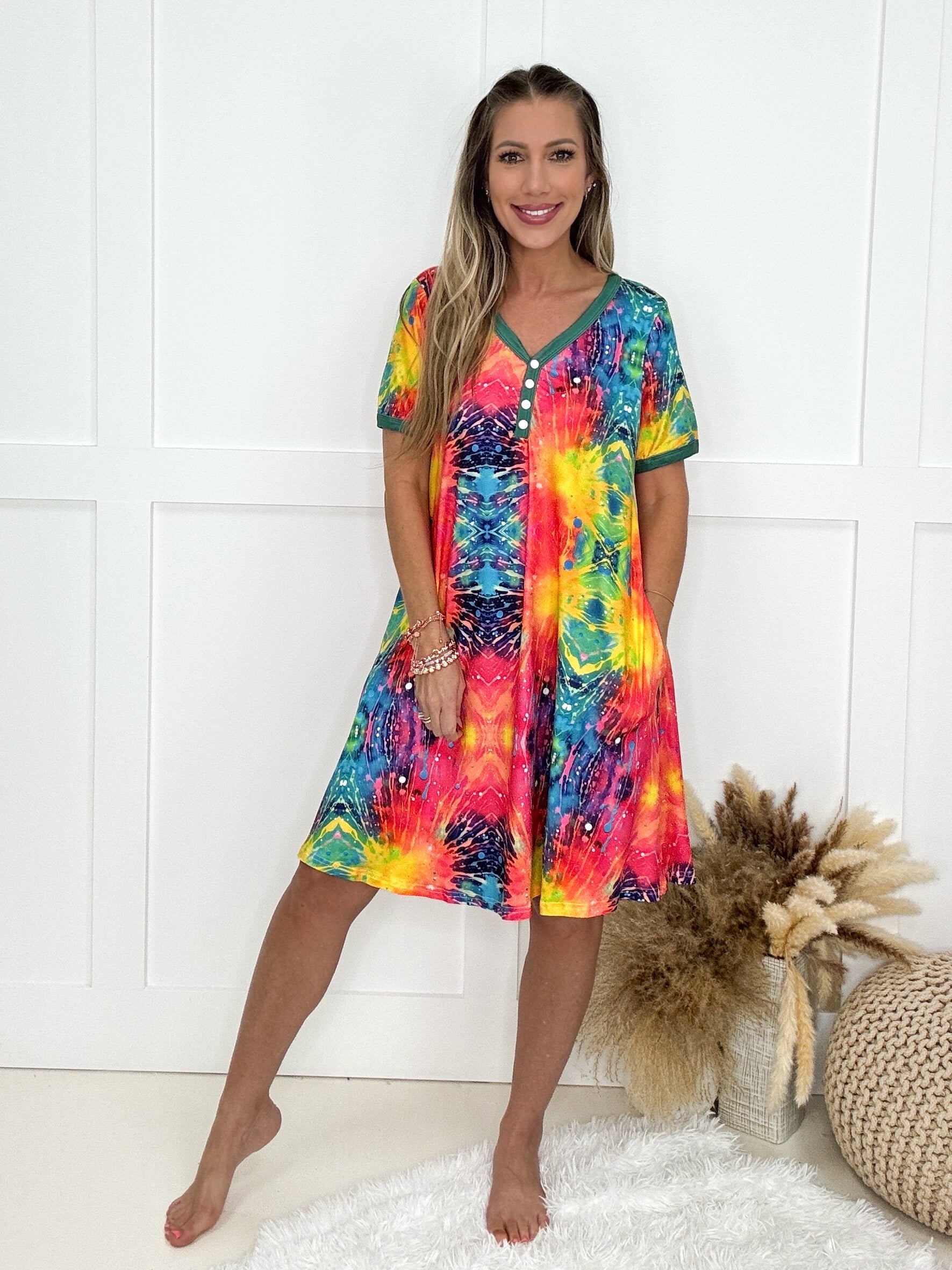 Shirley & Stone Pajama Dresses-240 Dresses- Simply Simpson's Boutique is a Women's Online Fashion Boutique Located in Jupiter, Florida