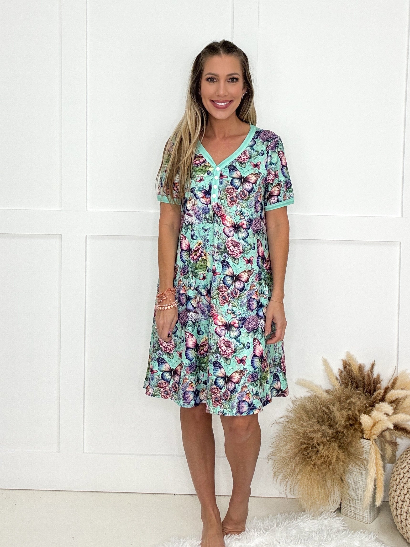 Shirley & Stone Pajama Dresses-240 Dresses- Simply Simpson's Boutique is a Women's Online Fashion Boutique Located in Jupiter, Florida