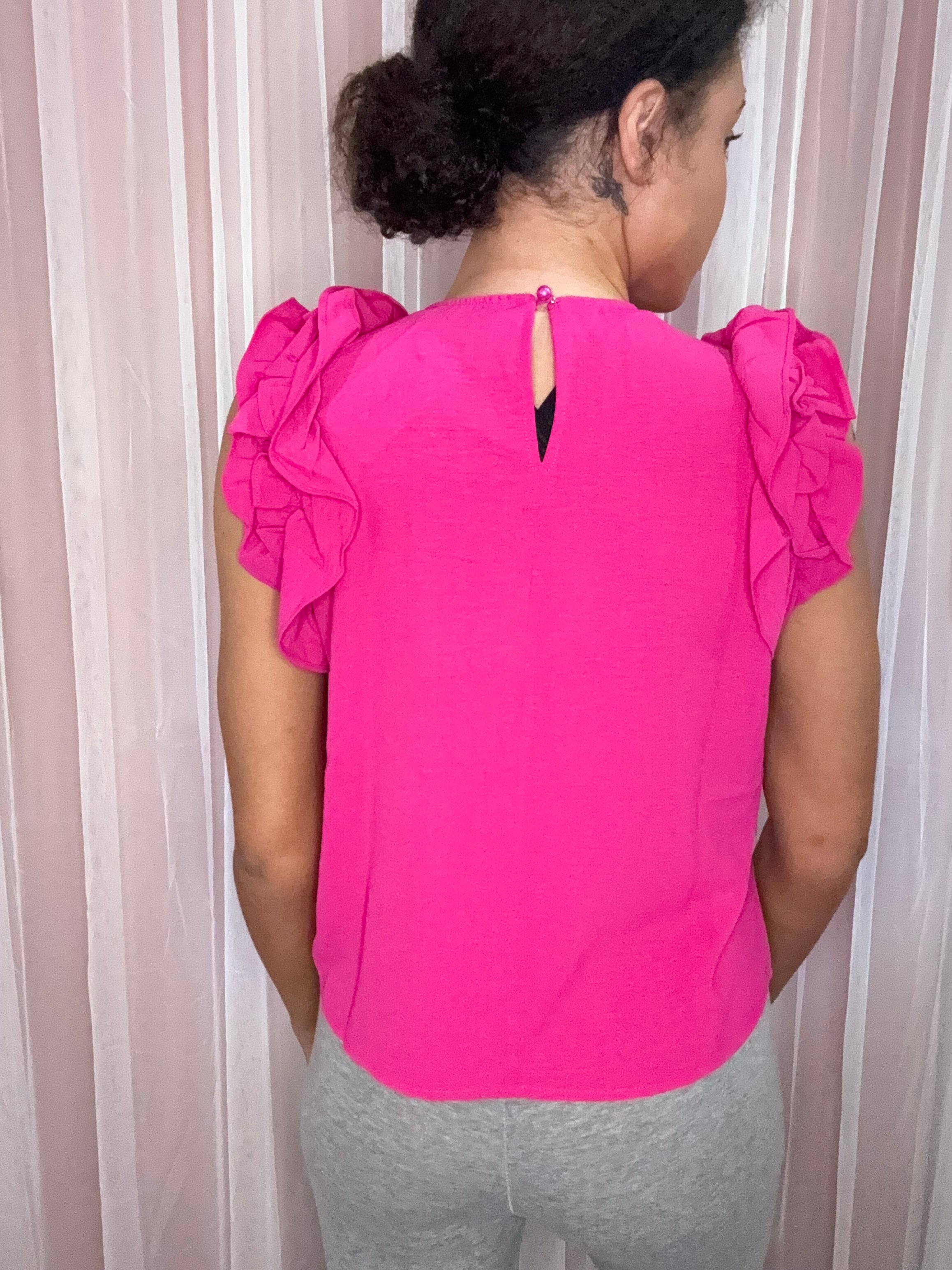 White Birch Ruffled Feathers Top
