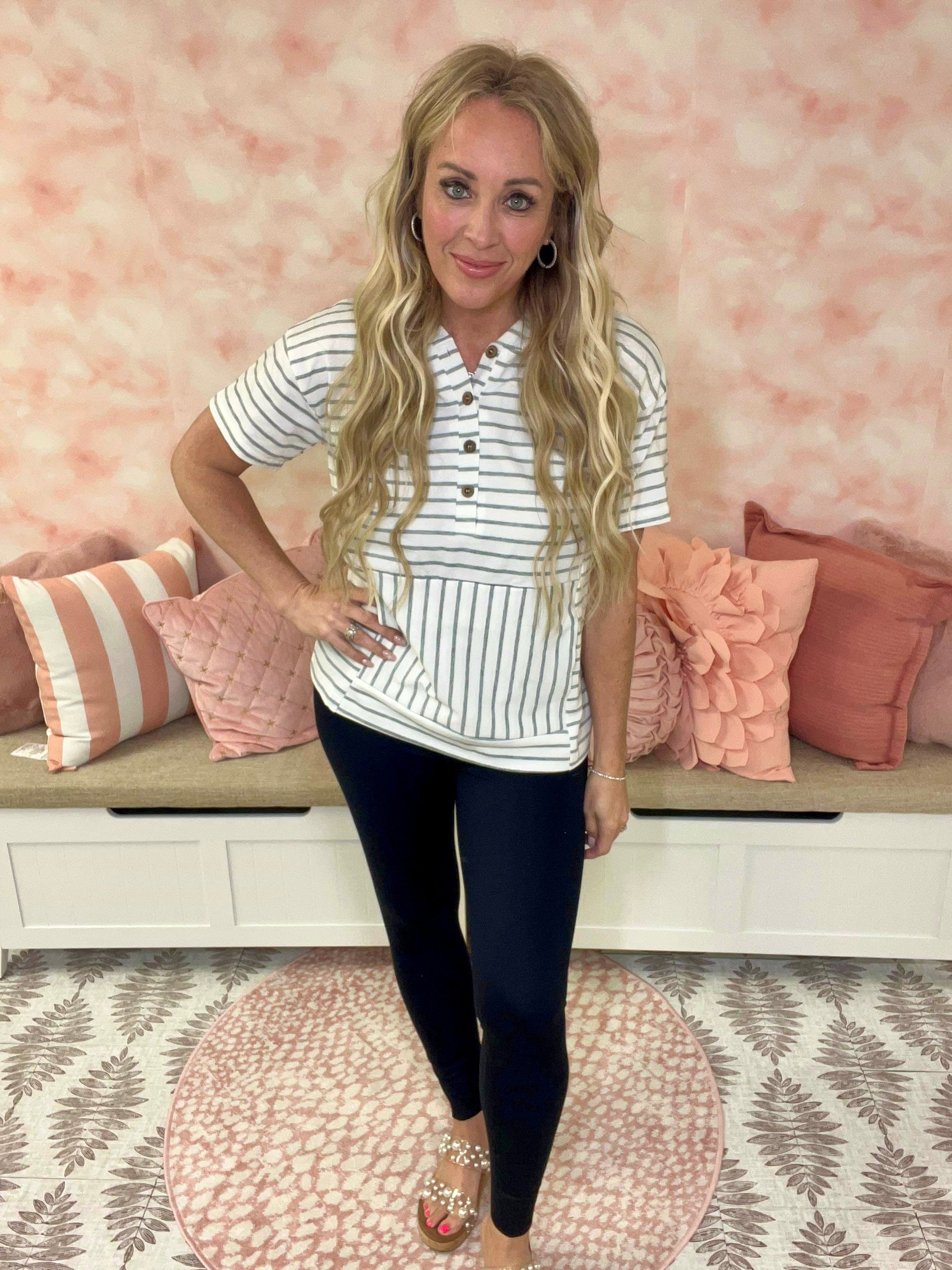 BiBi Grey Striped Hoodie