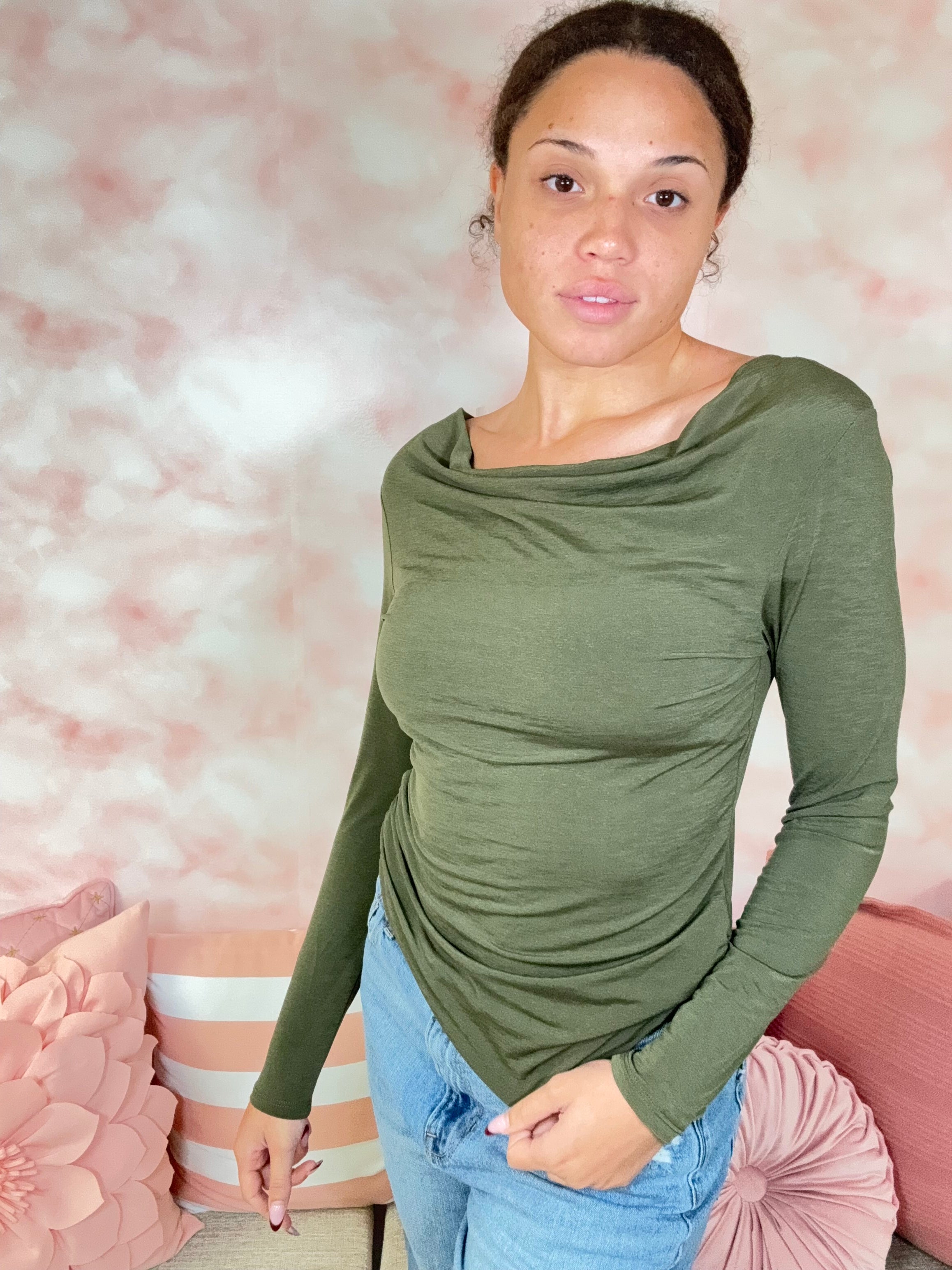 Dear Scarlett Ruched Blouse
