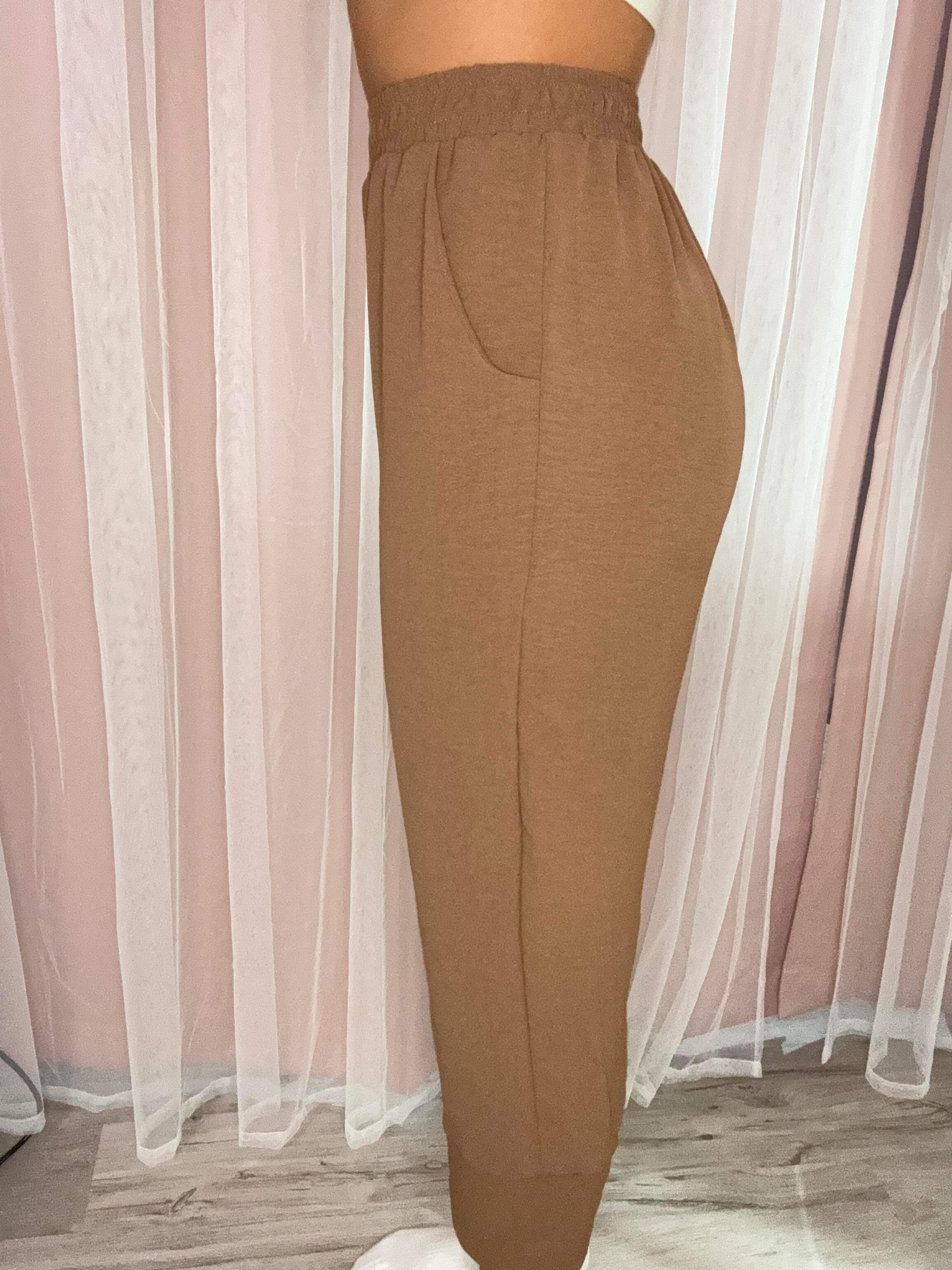 White Birch High Waisted Knit Pant