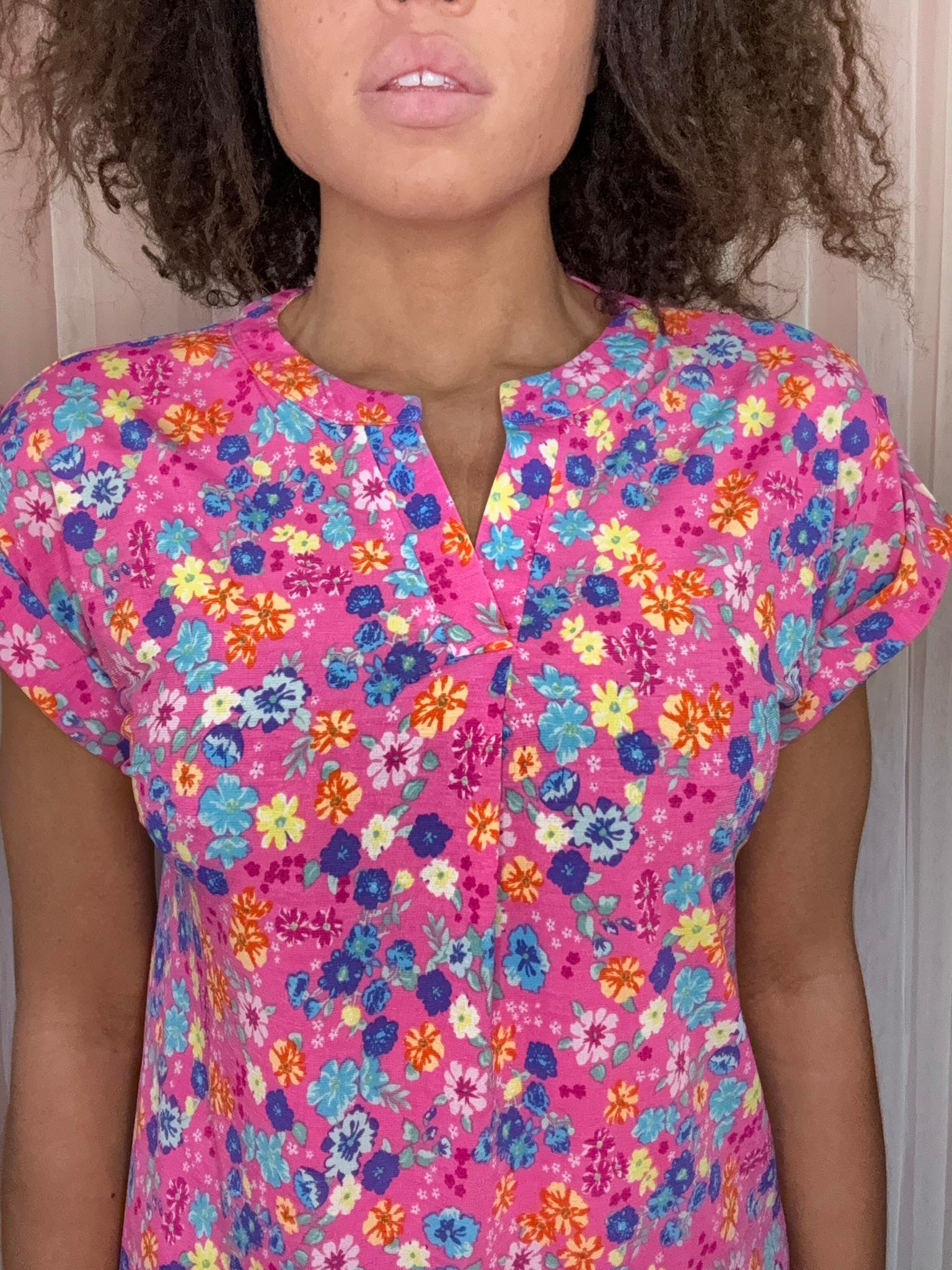 Dear Scarlett Bright Summertime Florals Top