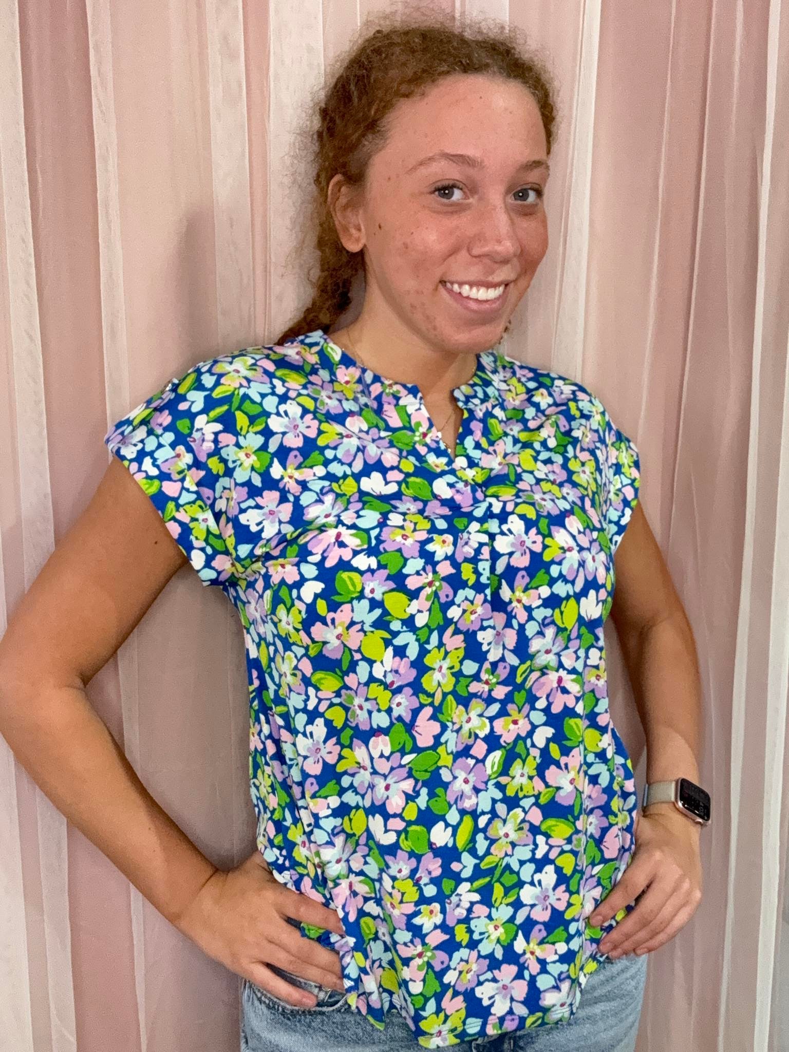 Dear Scarlett Floral Palace Top