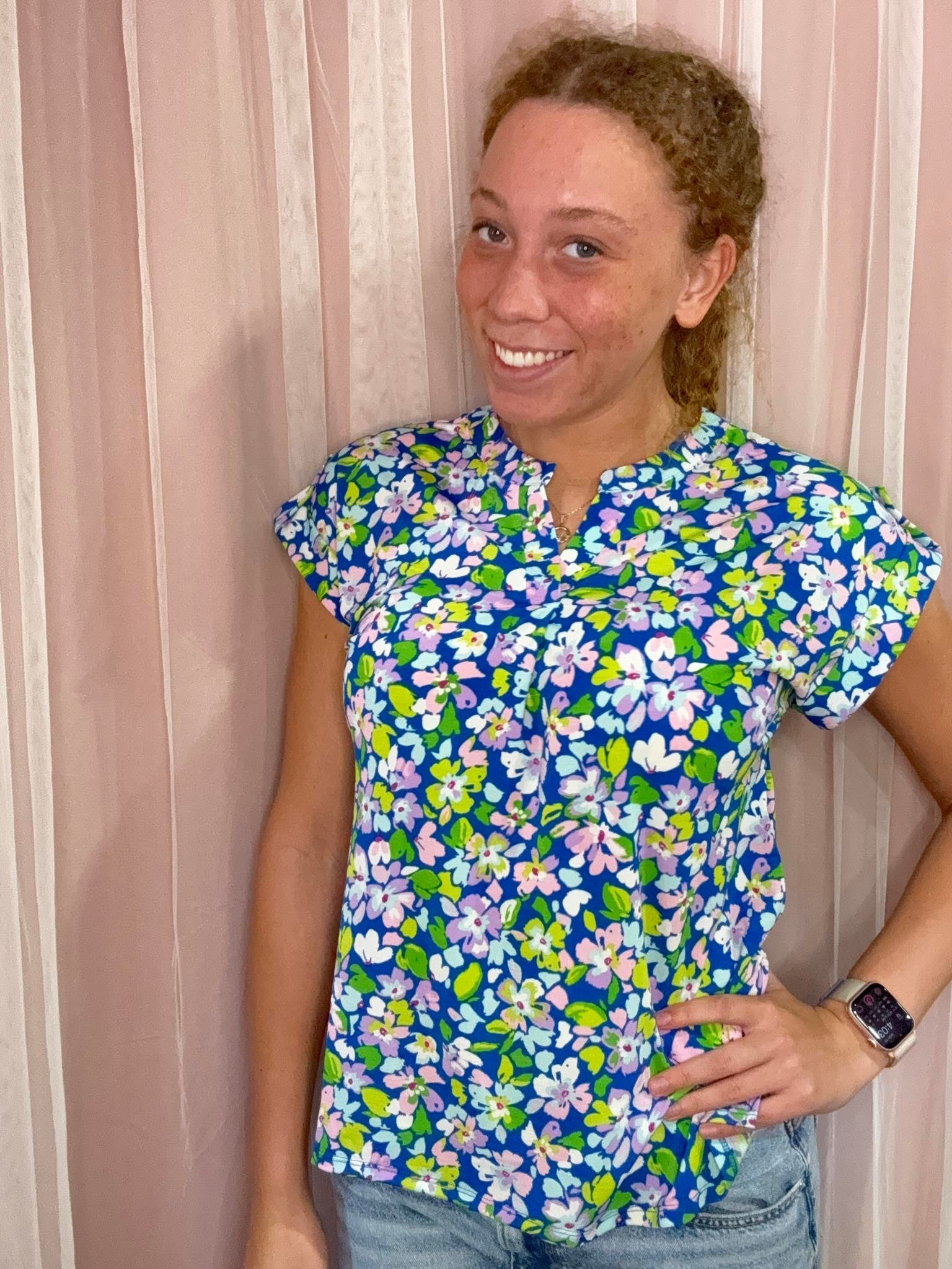 Dear Scarlett Floral Palace Top