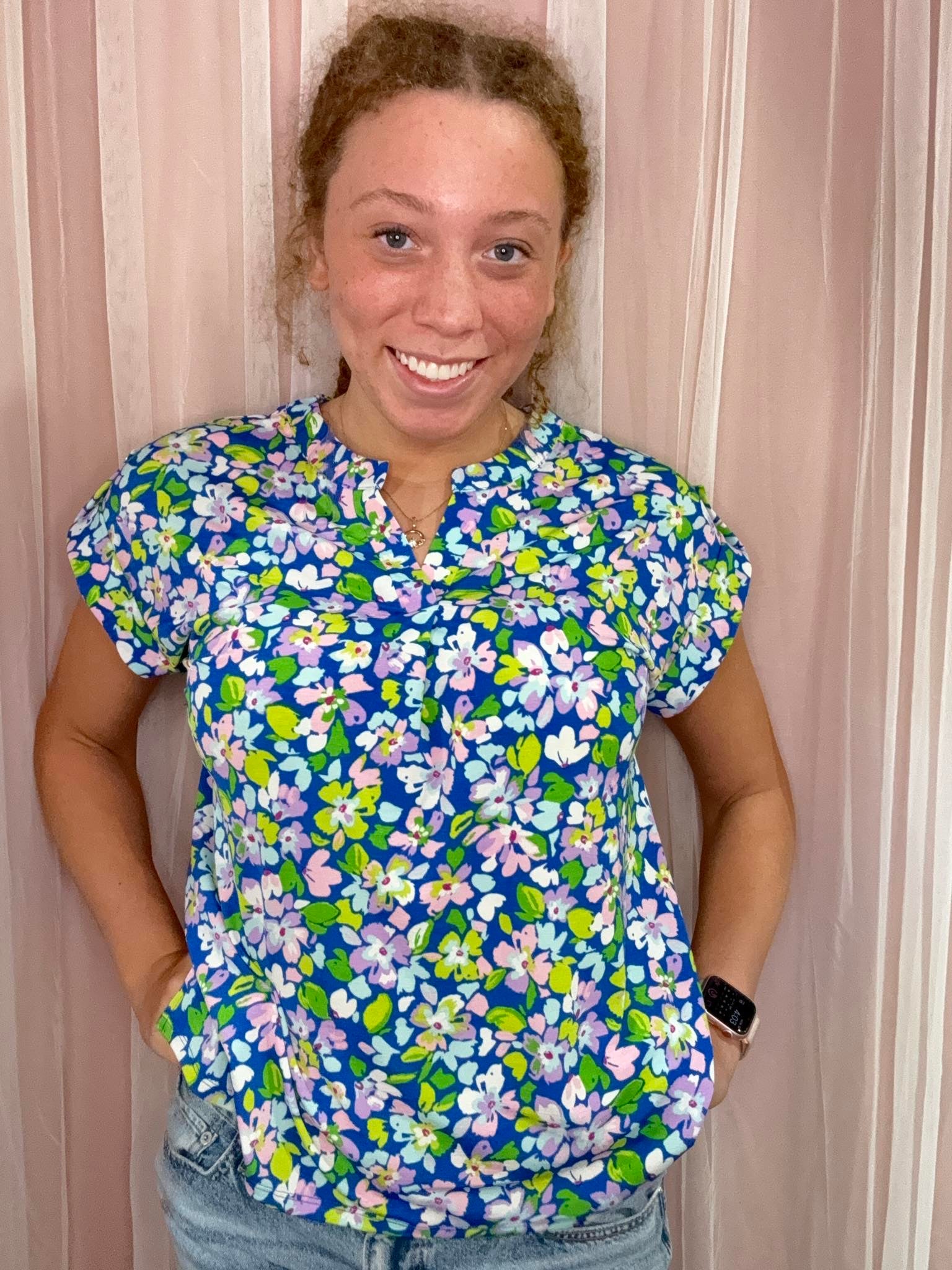 Dear Scarlett Floral Palace Top