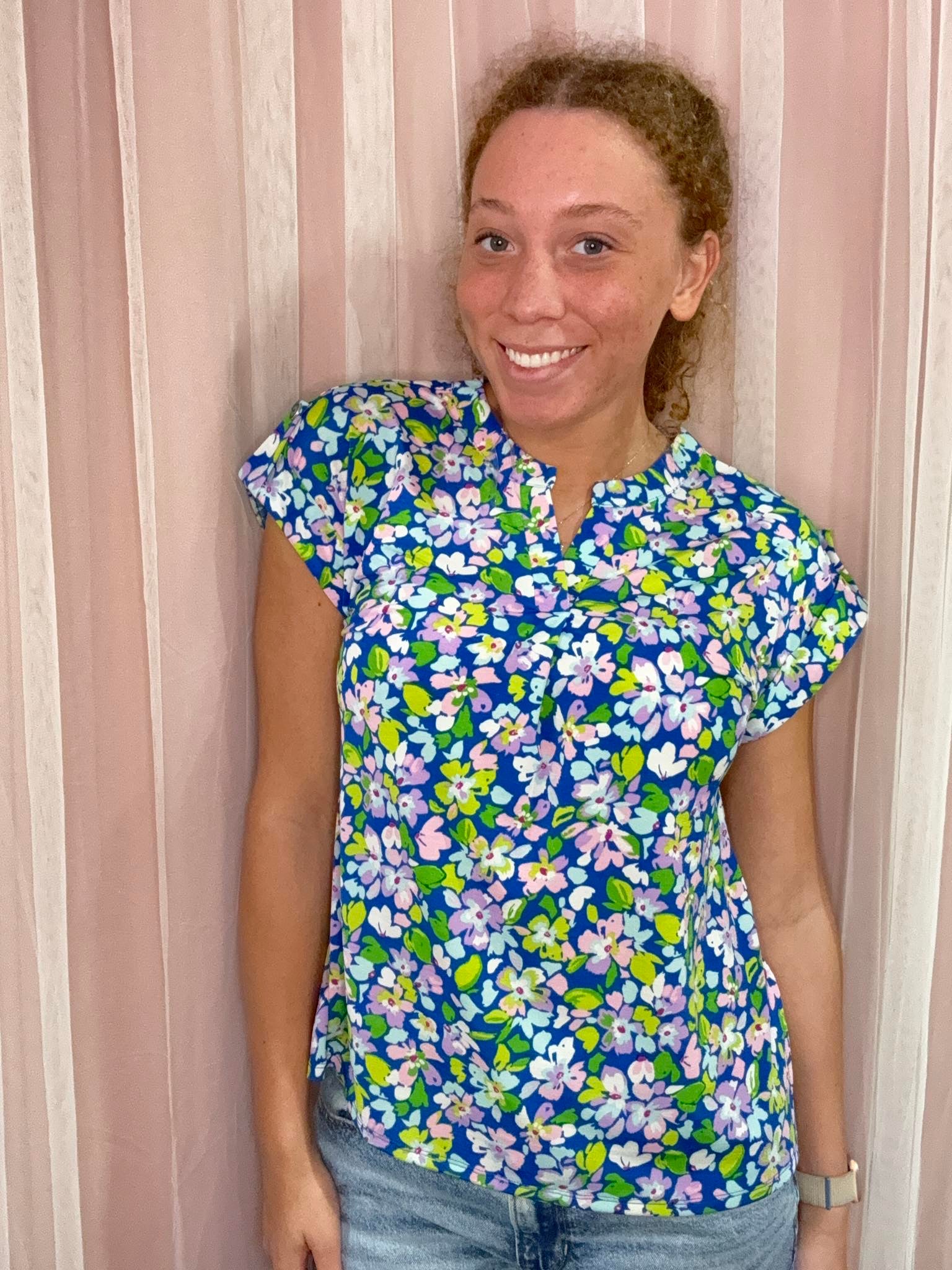 Dear Scarlett Floral Palace Top
