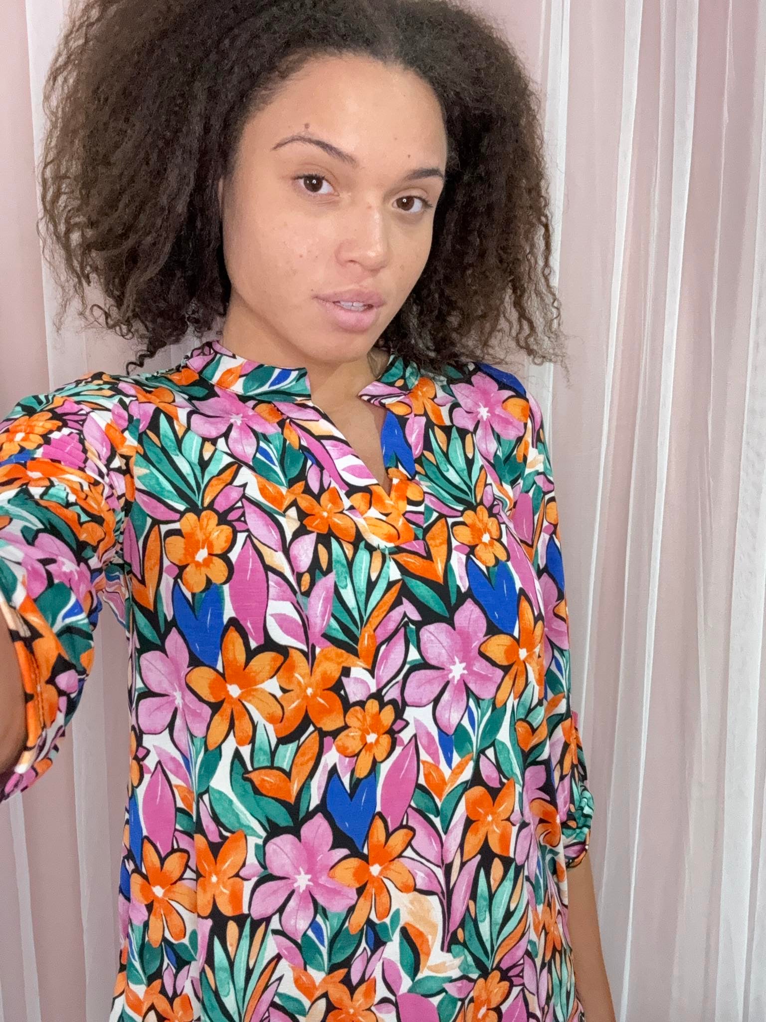Dear Scarlett Stained Glass Florals Top