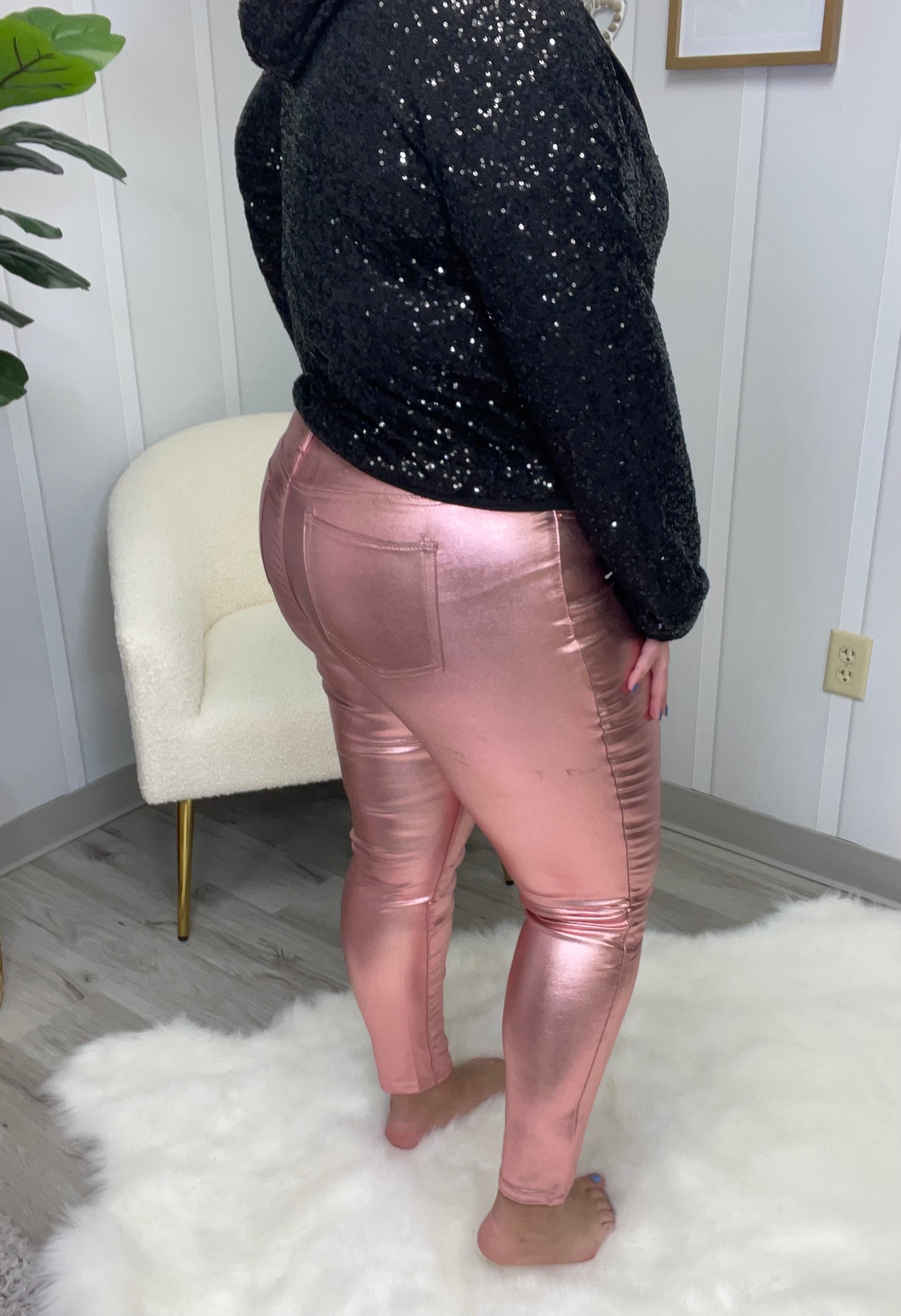 YMI High Rise Metallic Skinny Pants