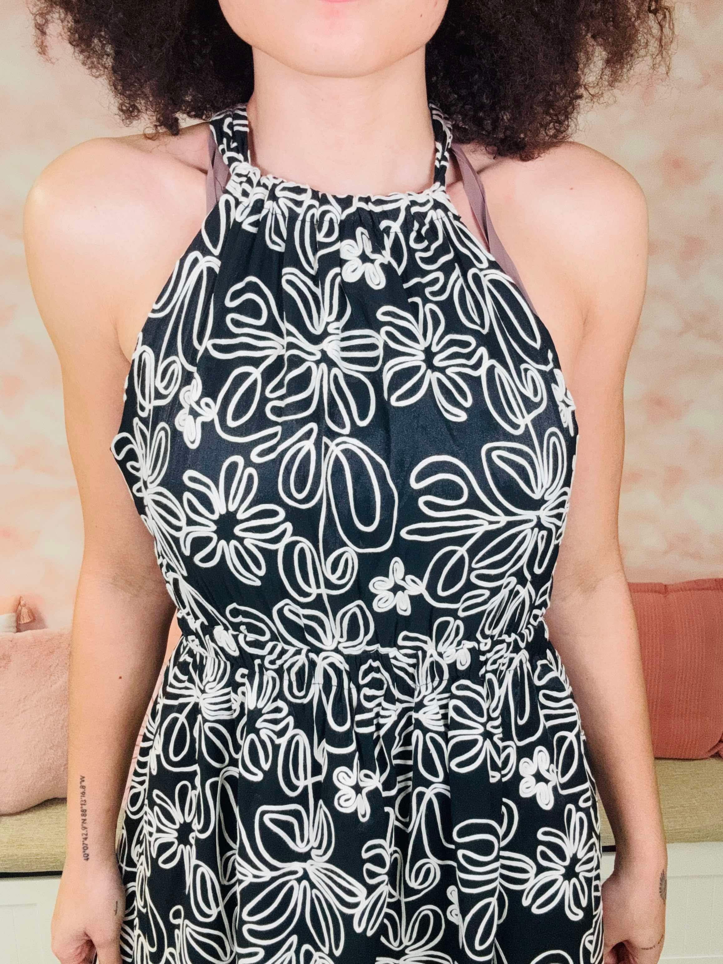 HEYSON Floral Halter Neck Midi Dress