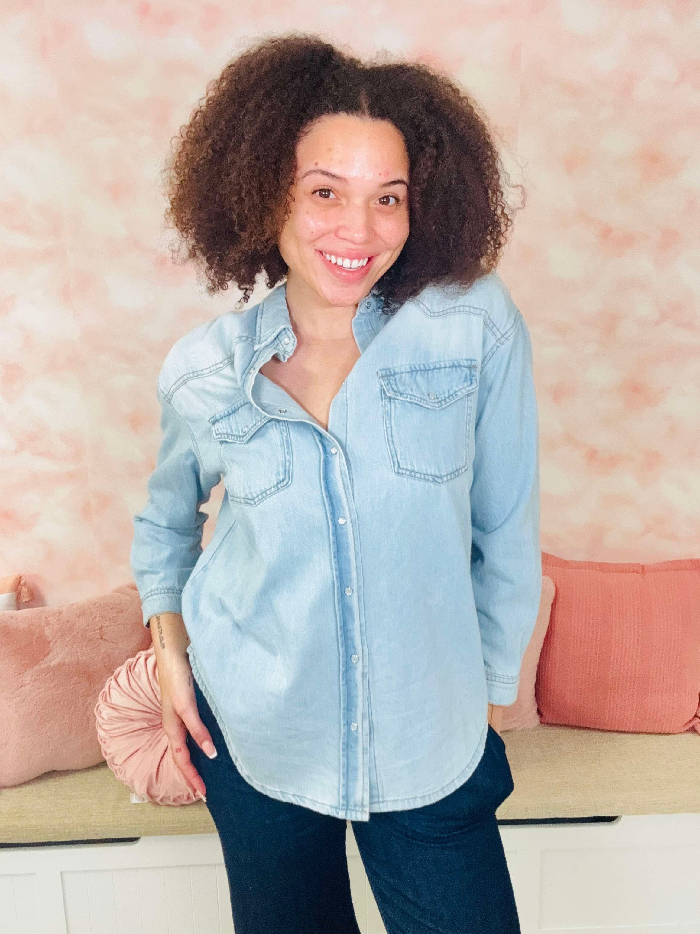 Risen Denim Button Down Shirt
