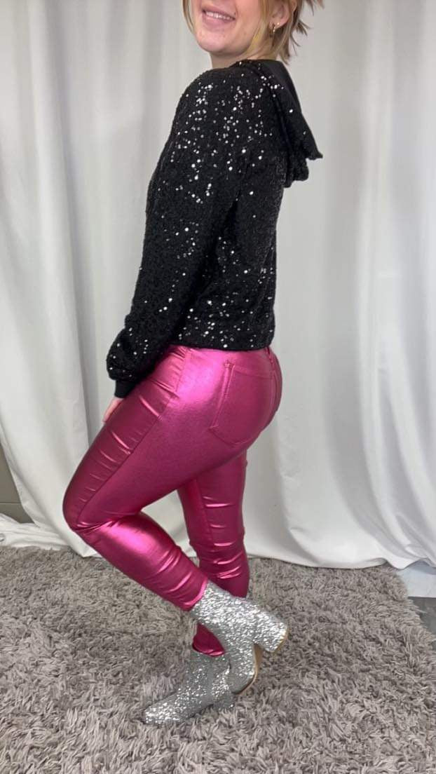 YMI High Rise Metallic Skinny Pants