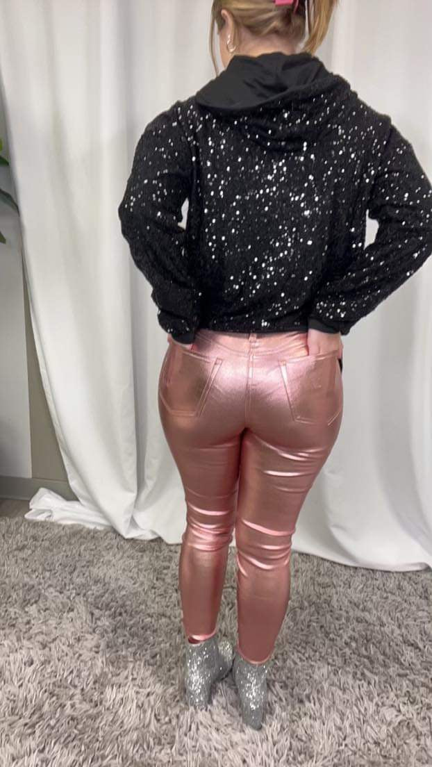 YMI High Rise Metallic Skinny Pants