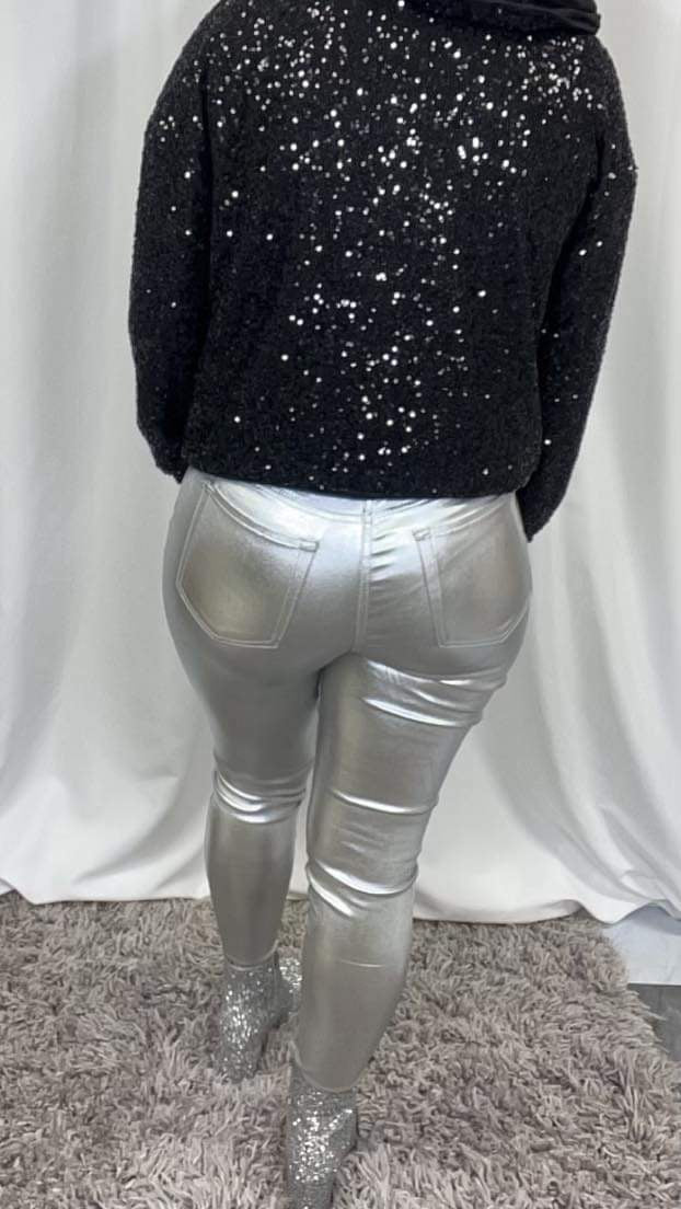 YMI High Rise Metallic Skinny Pants