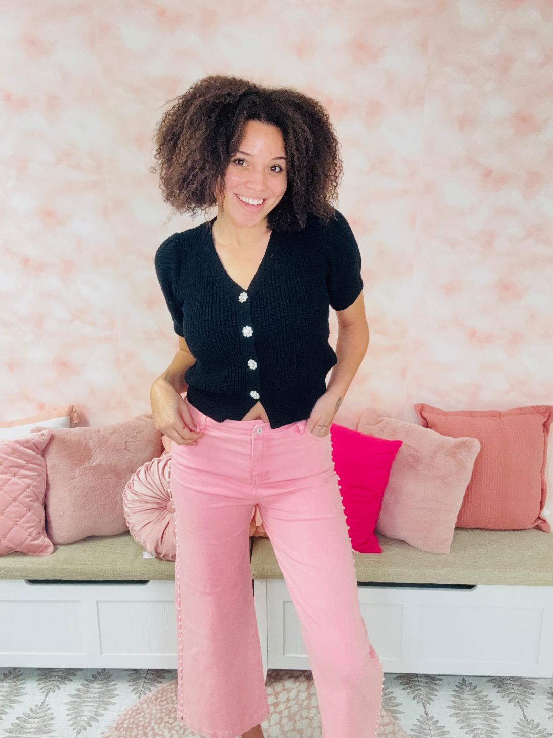 Entro Pink Wide Leg Pants