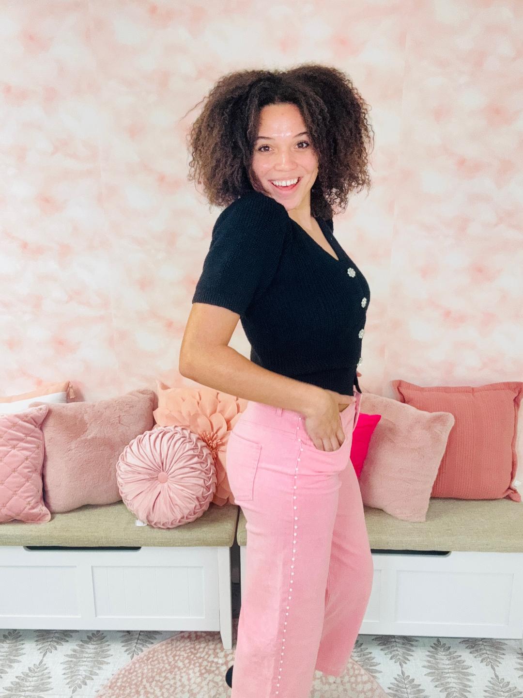 Entro Pink Wide Leg Pants