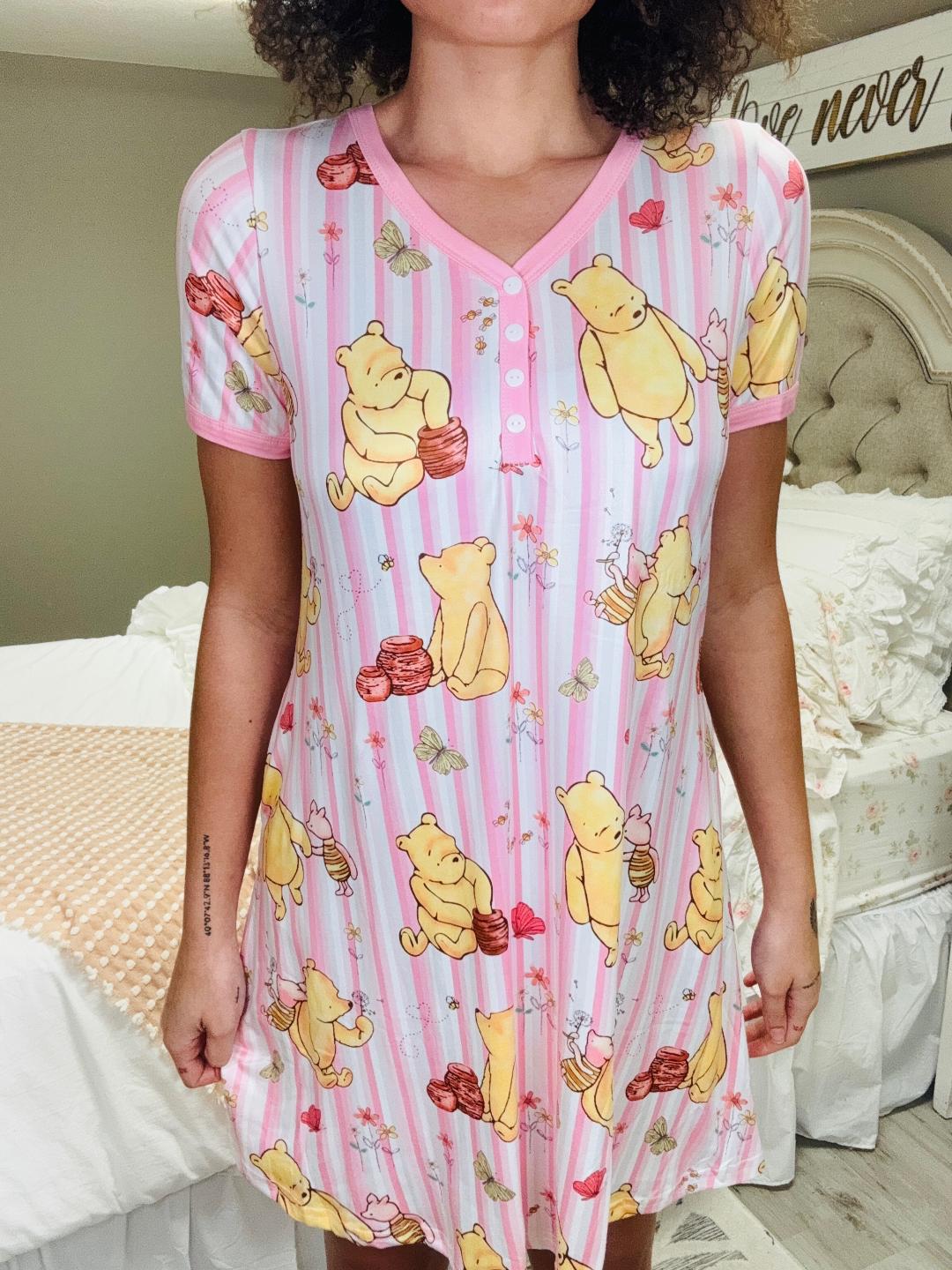 Shirley & Stone Silly Old Bear Honey Pot Nightgown