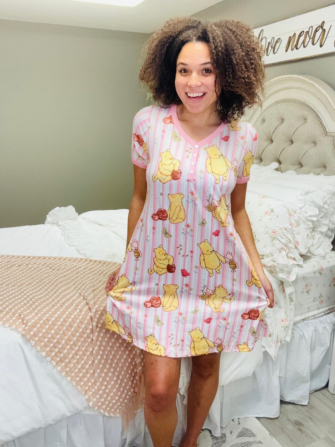 Shirley & Stone Silly Old Bear Honey Pot Nightgown