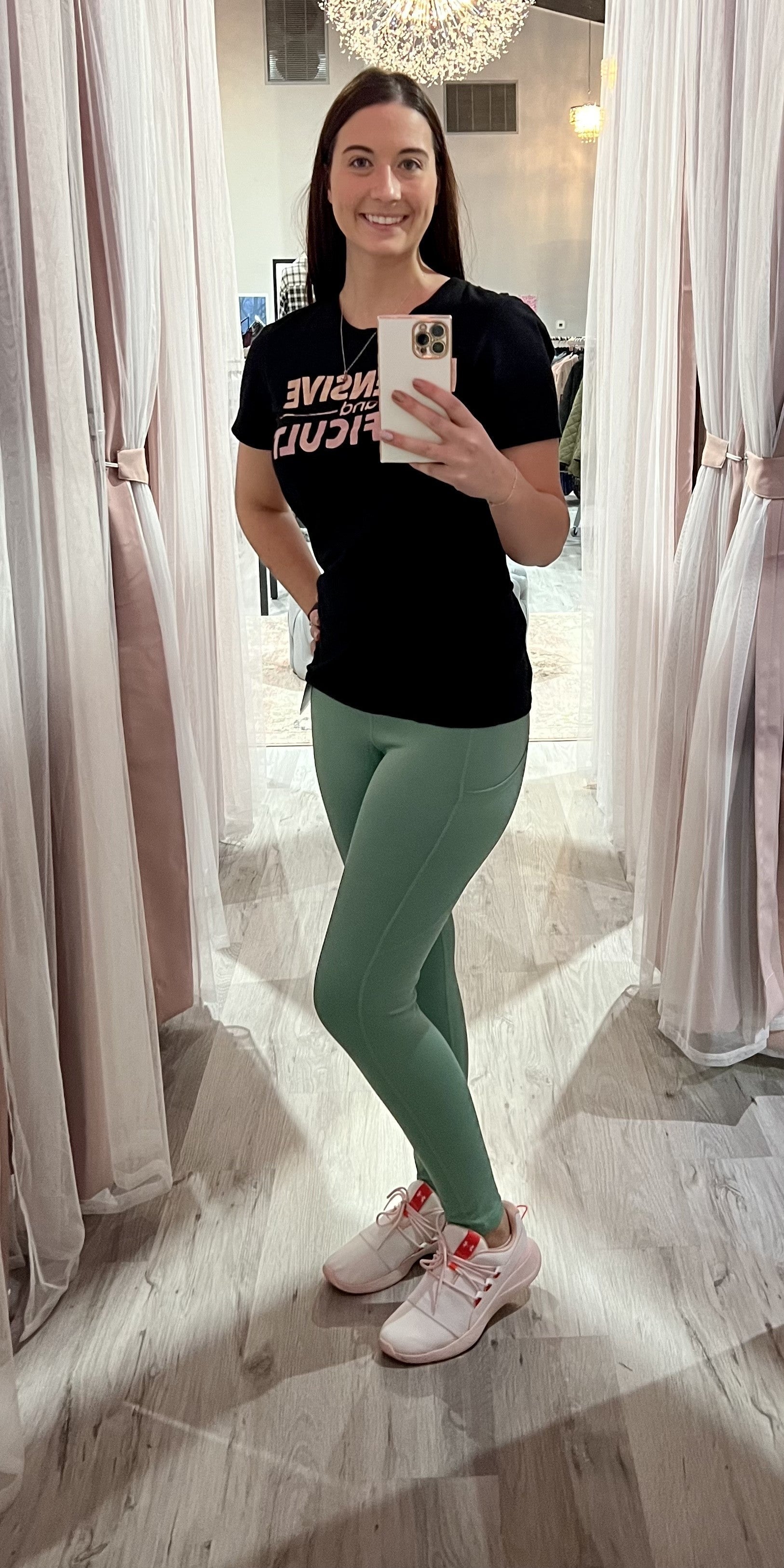 Yelete High Waist Tech Pocket Leggings