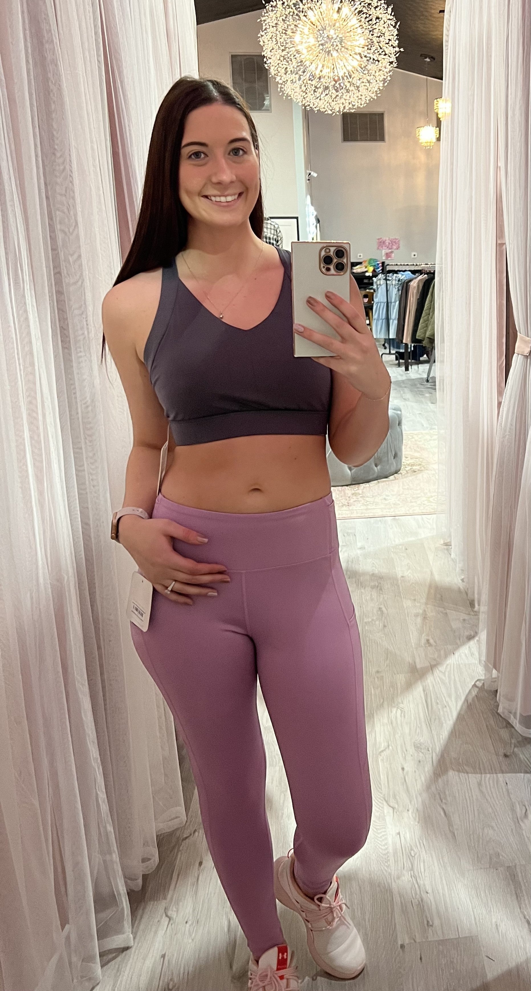 Yelete High Waist Tech Pocket Leggings