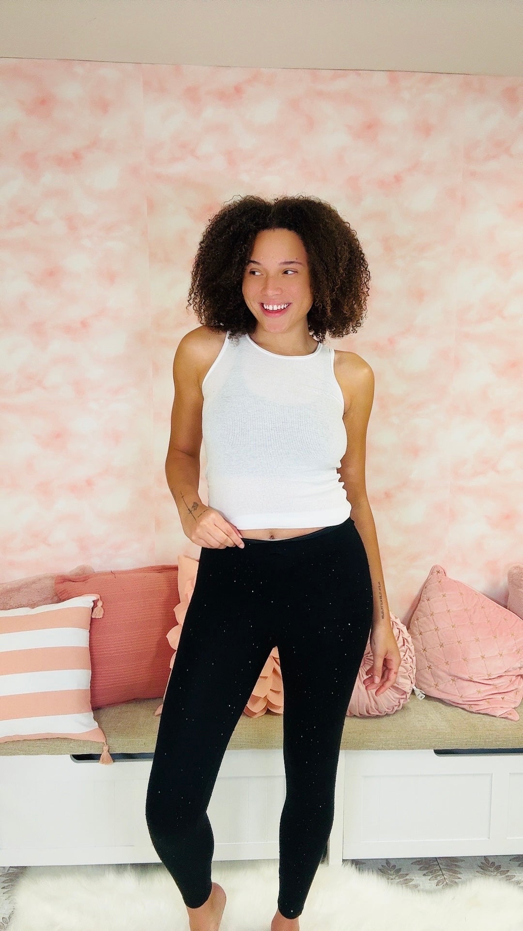 White Birch Metallic Leggings