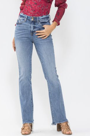 Judy Blue High Waist Double Button Boot Cut Jeans