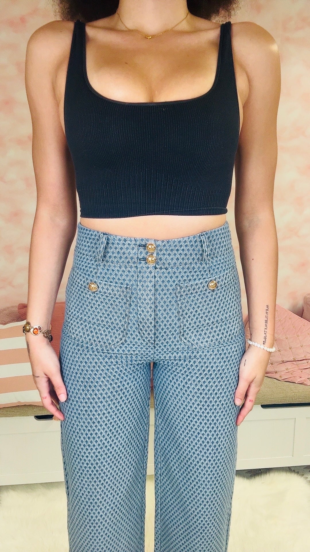 Voy Mini Diamond Print Pants